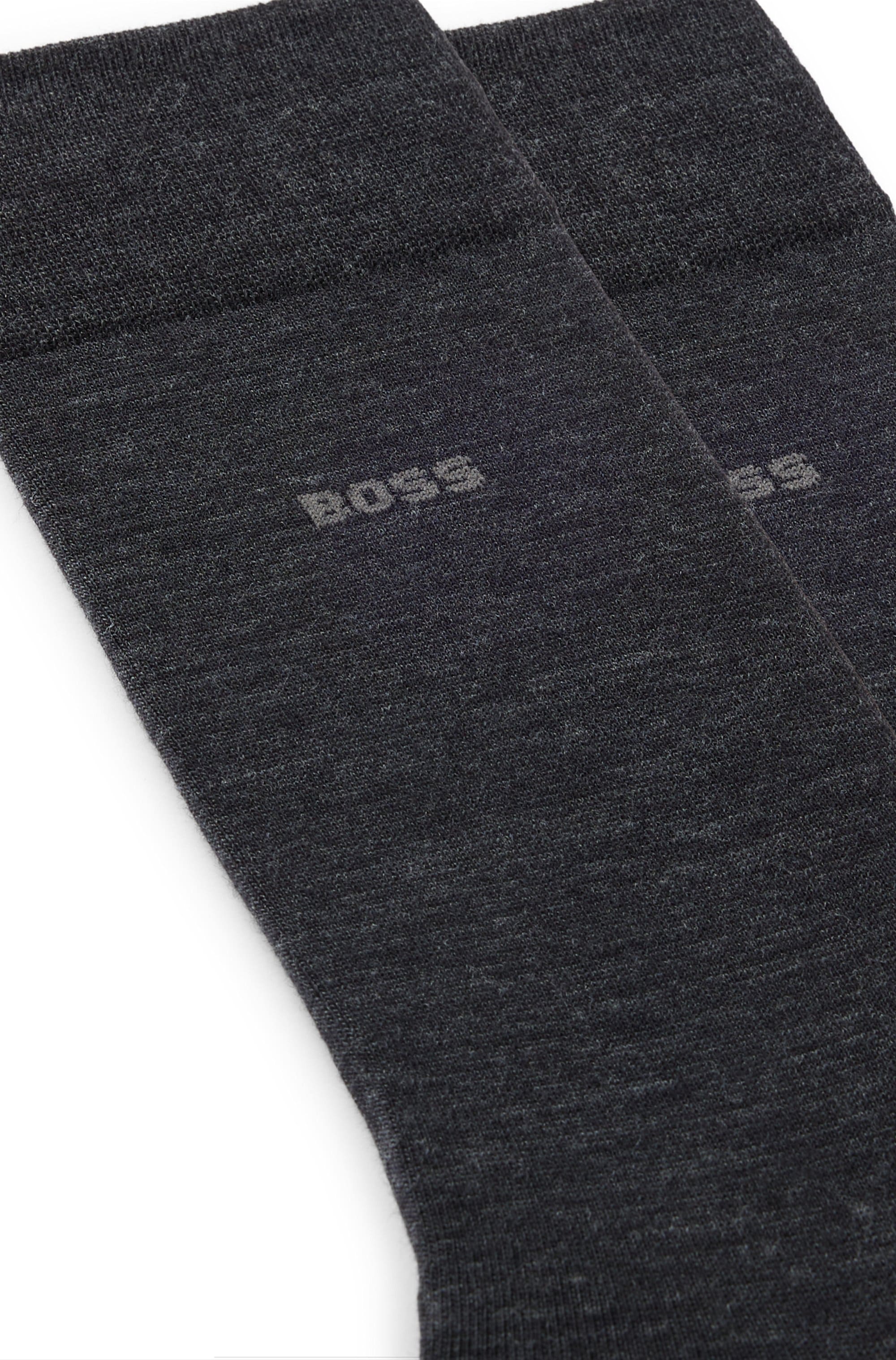 BOSS Socken »2P RS Uni WO«, (Packung, 2er Pack), mit eingesticktem Markenlogo