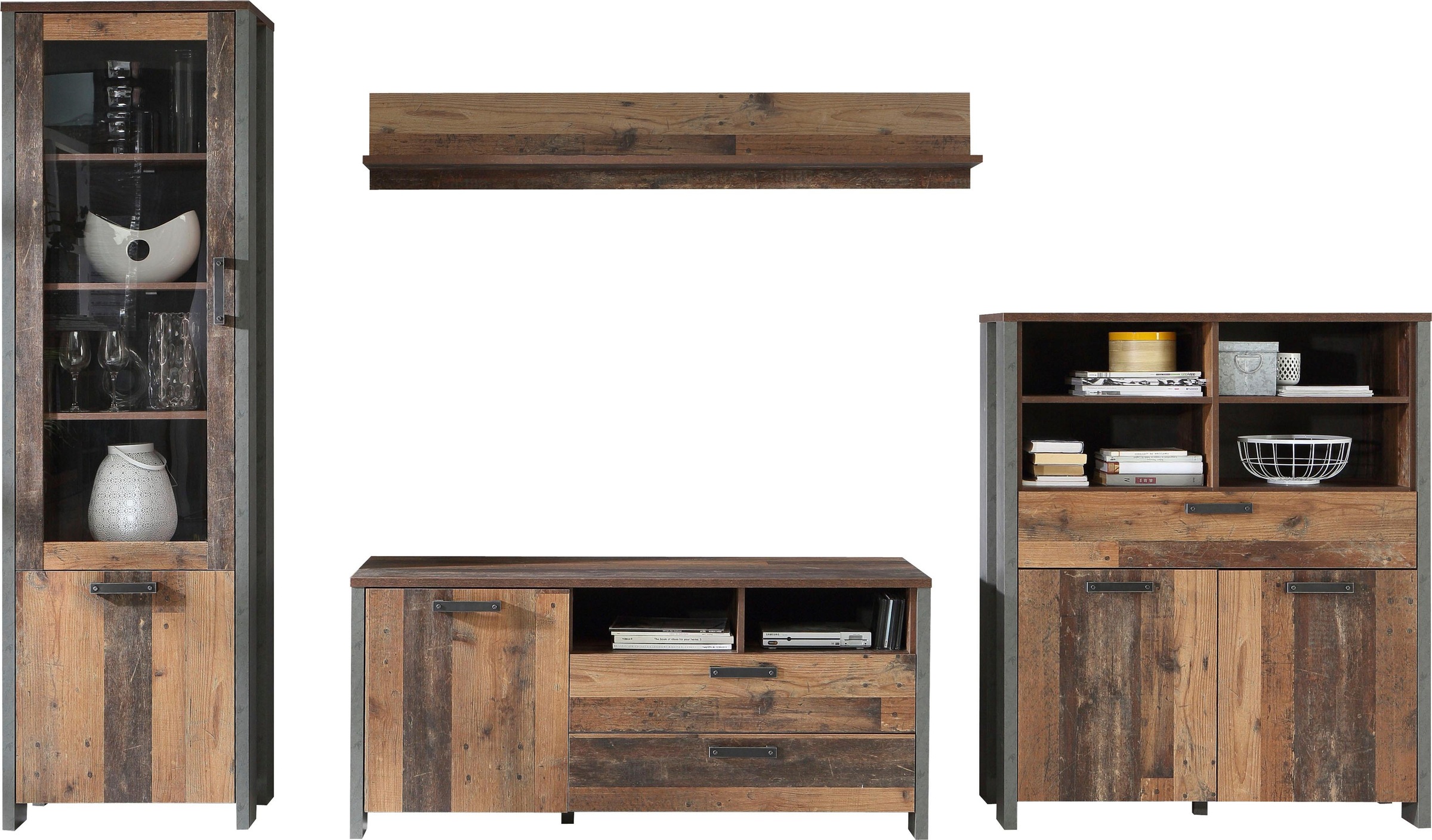 FORTE Wohnwand, (Set, 4 St.), Korpus/ Front/Rahmen matt kaufen
