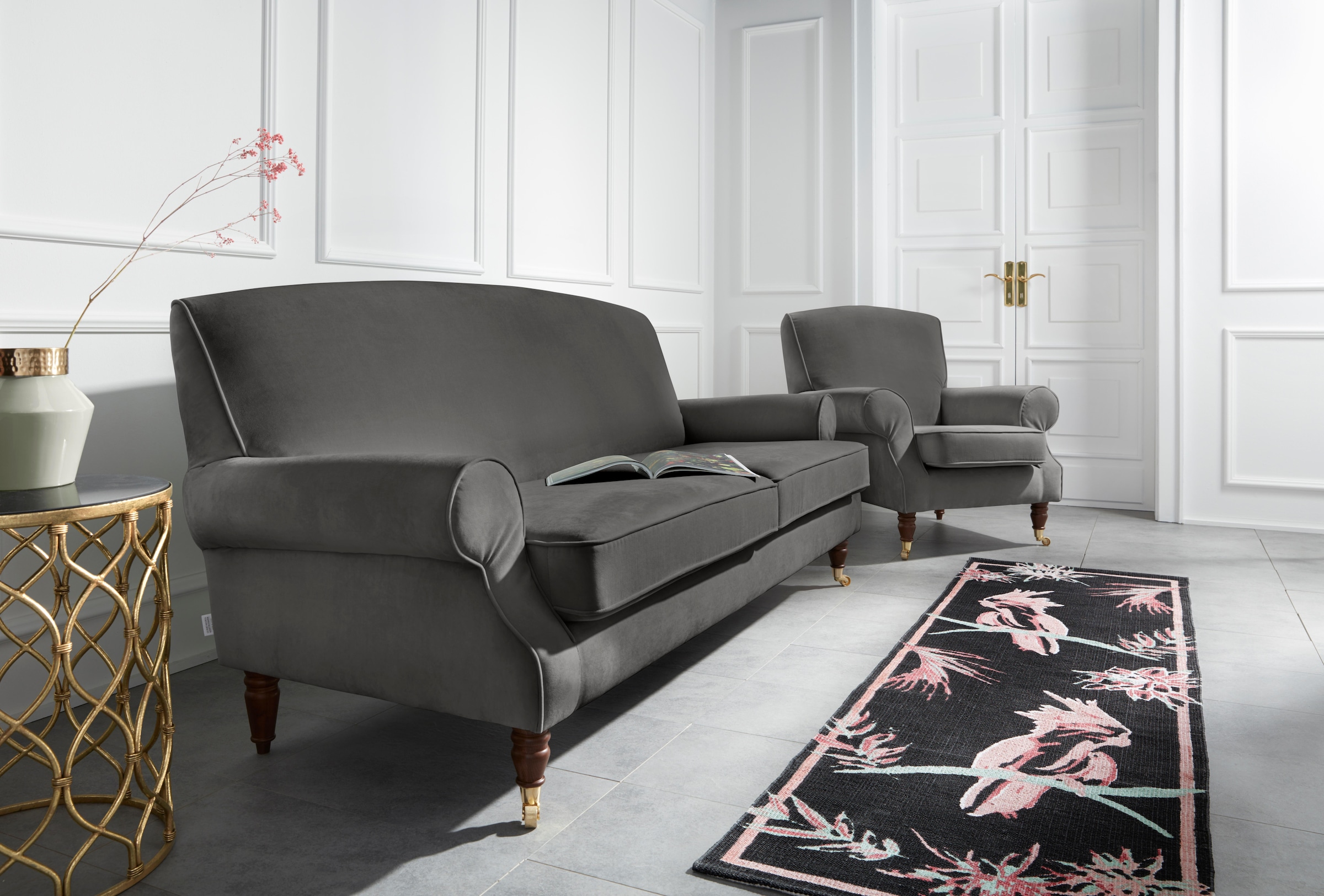 Guido Maria Kretschmer Home&Living Sessel »Rennes«, in Samtoptik oder Baumwoll-Mix