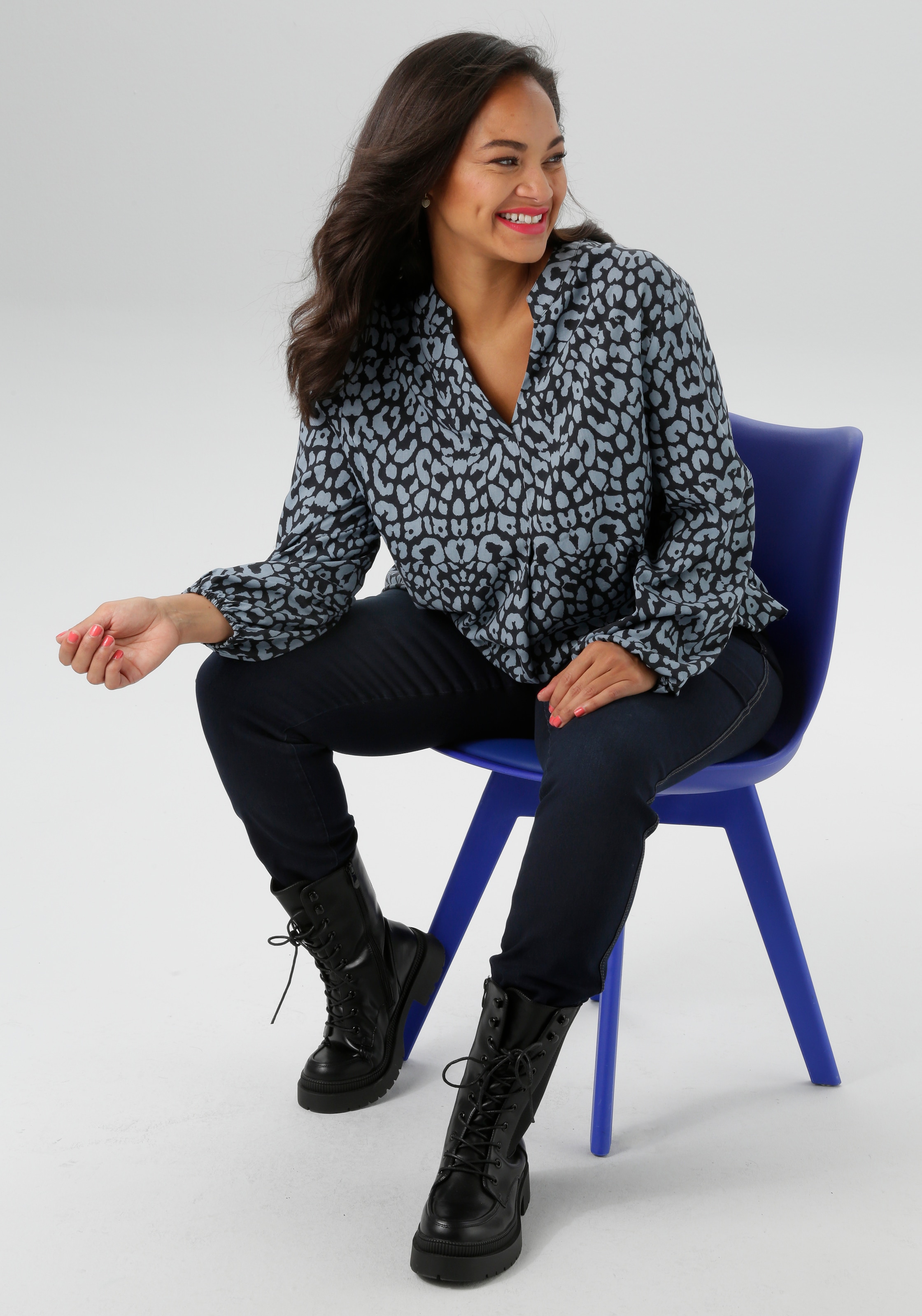 Aniston PLUS Jeansleggings, mit elastischem Bund - NEUE KOLLEKTION