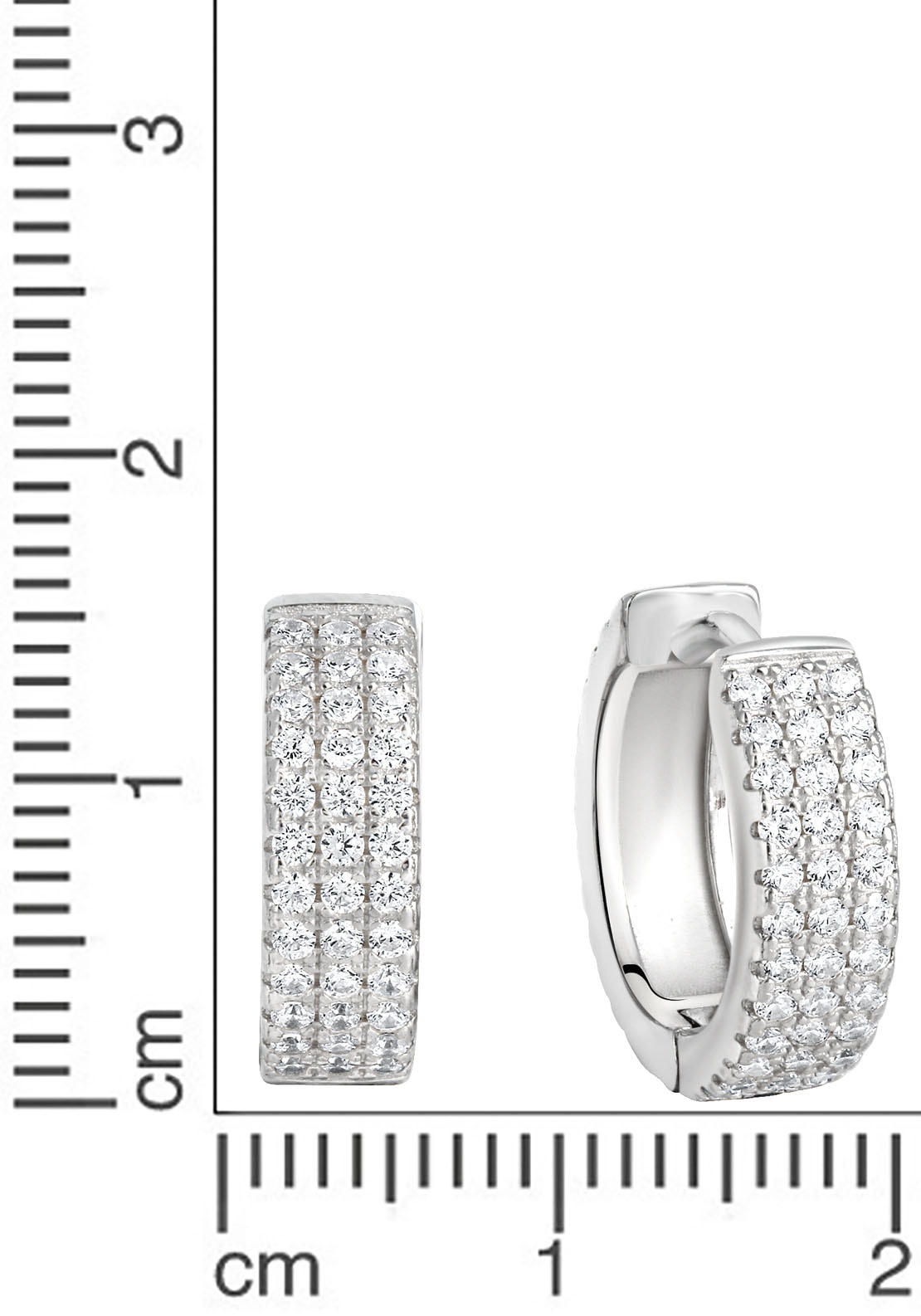 Firetti Paar Creolen »Schmuck Geschenk Silber 925 Ohrschmuck glitzernd«, mit Zirkonia (synth.)