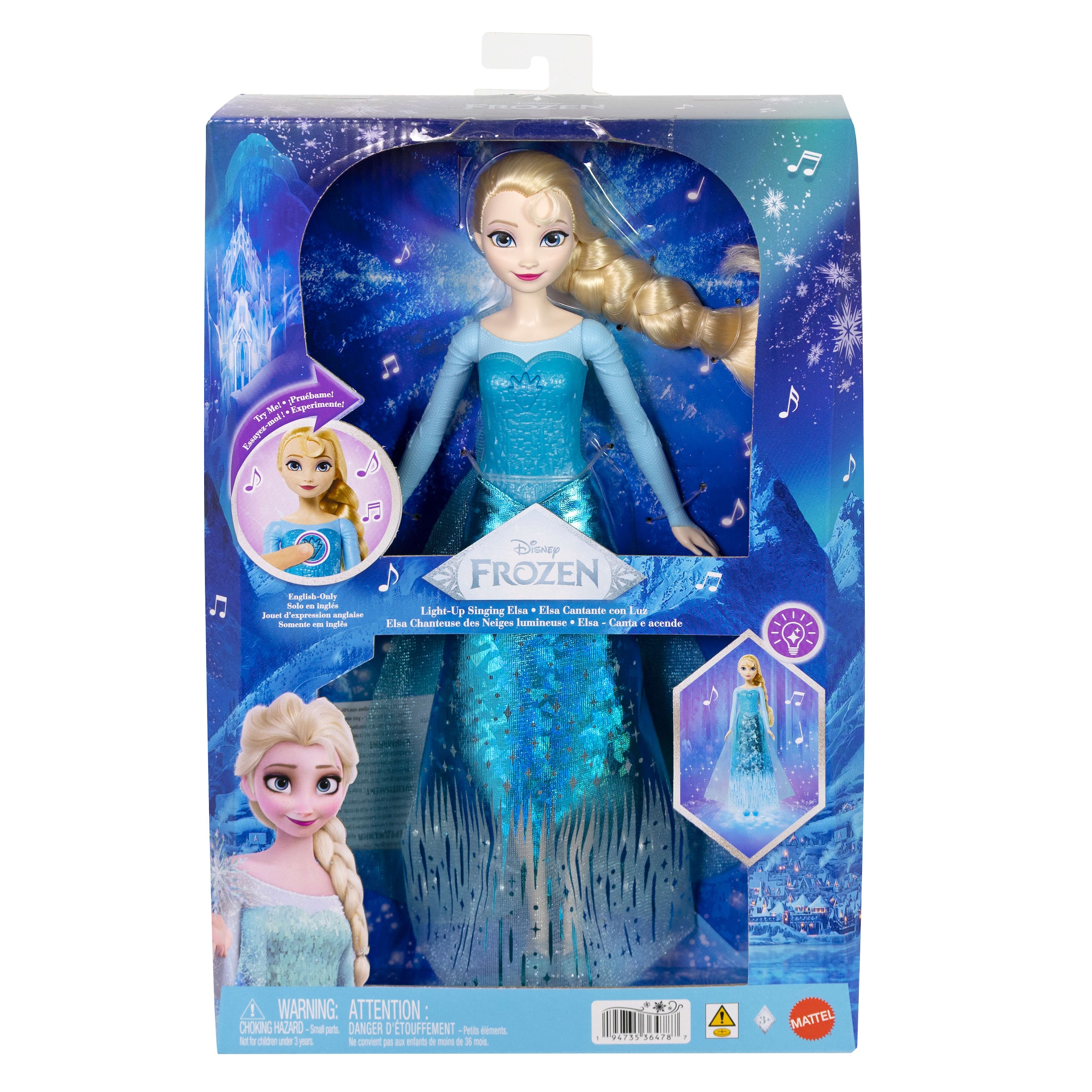 Mattel® Anziehpuppe »Disney Die Eiskönigin Singende Elsa« mit Licht und Sound