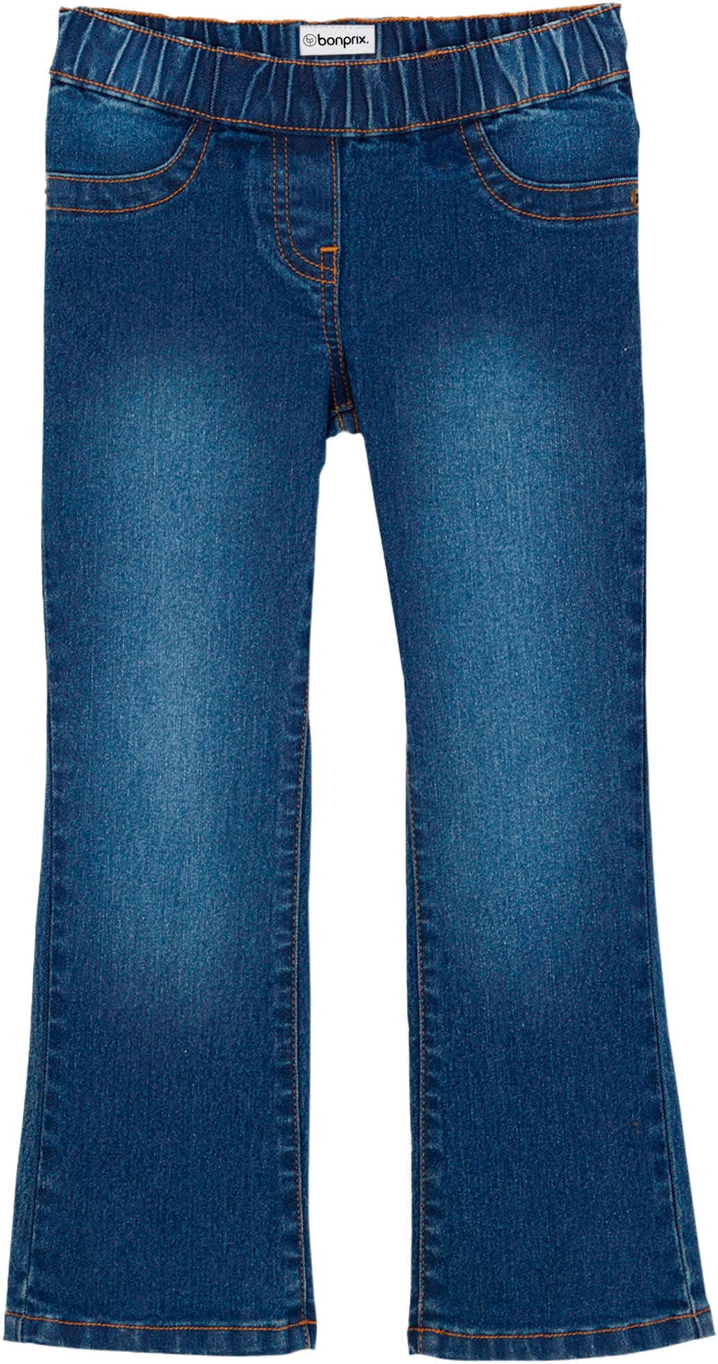 bonprix Bootcut-Jeans bequeme Passform mit Gummizug und verstellbarem Bund