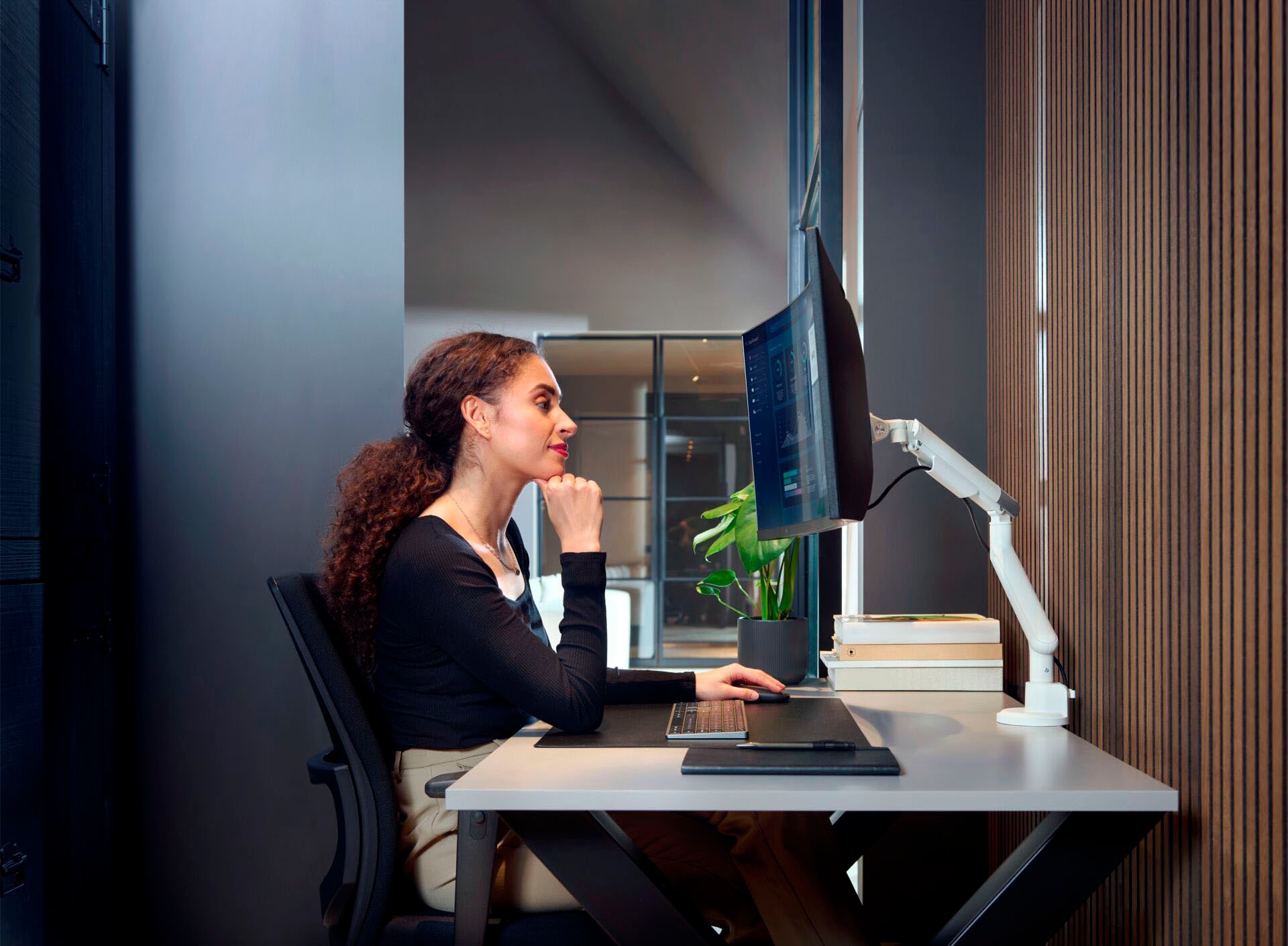 One for All Monitor-Halterung »Design Single«, bis 89 cm Zoll