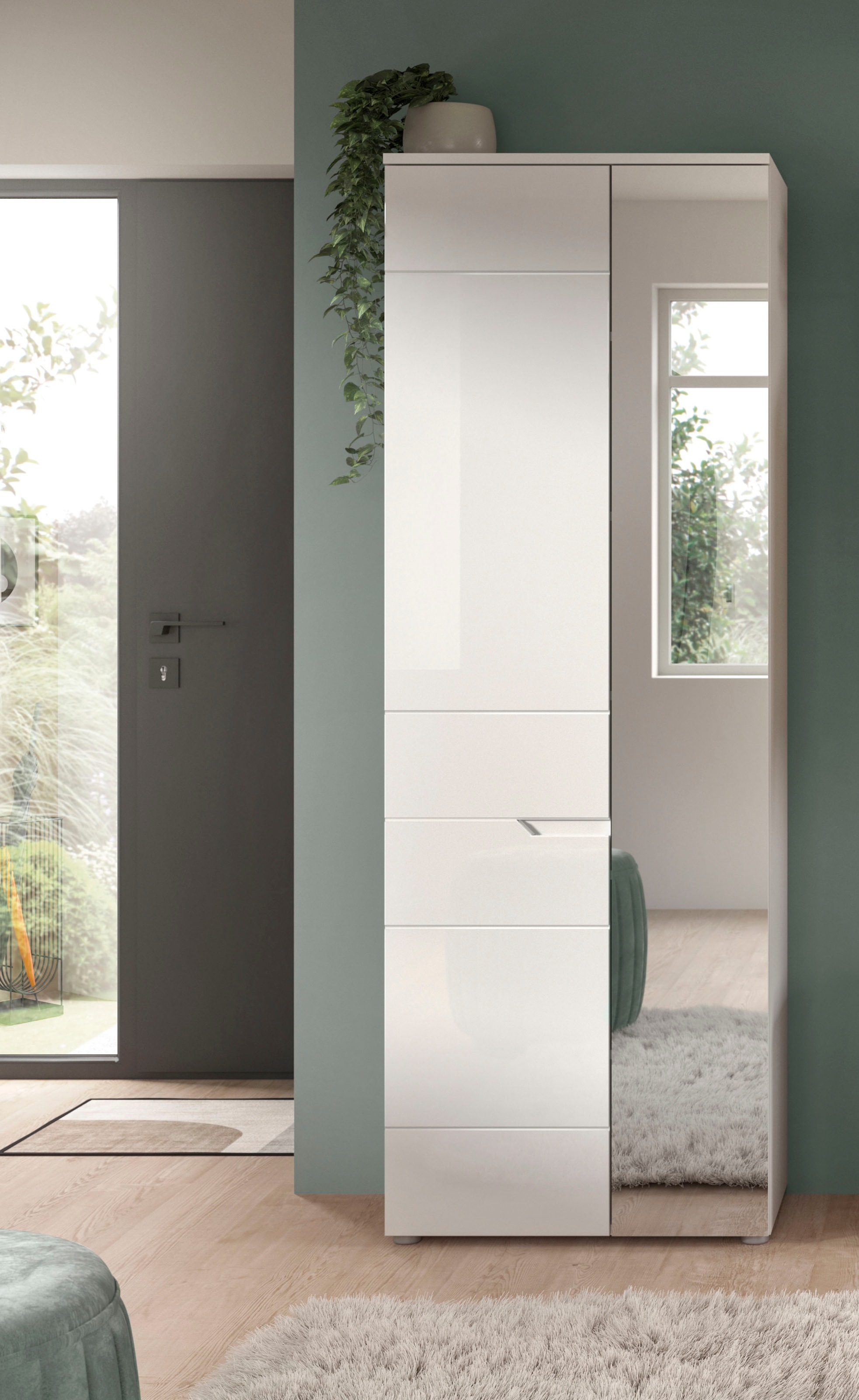 INOSIGN Garderobenschrank "CAPRI, Höhe 193cm, 2 Türen, Tür mit eingefasster günstig online kaufen