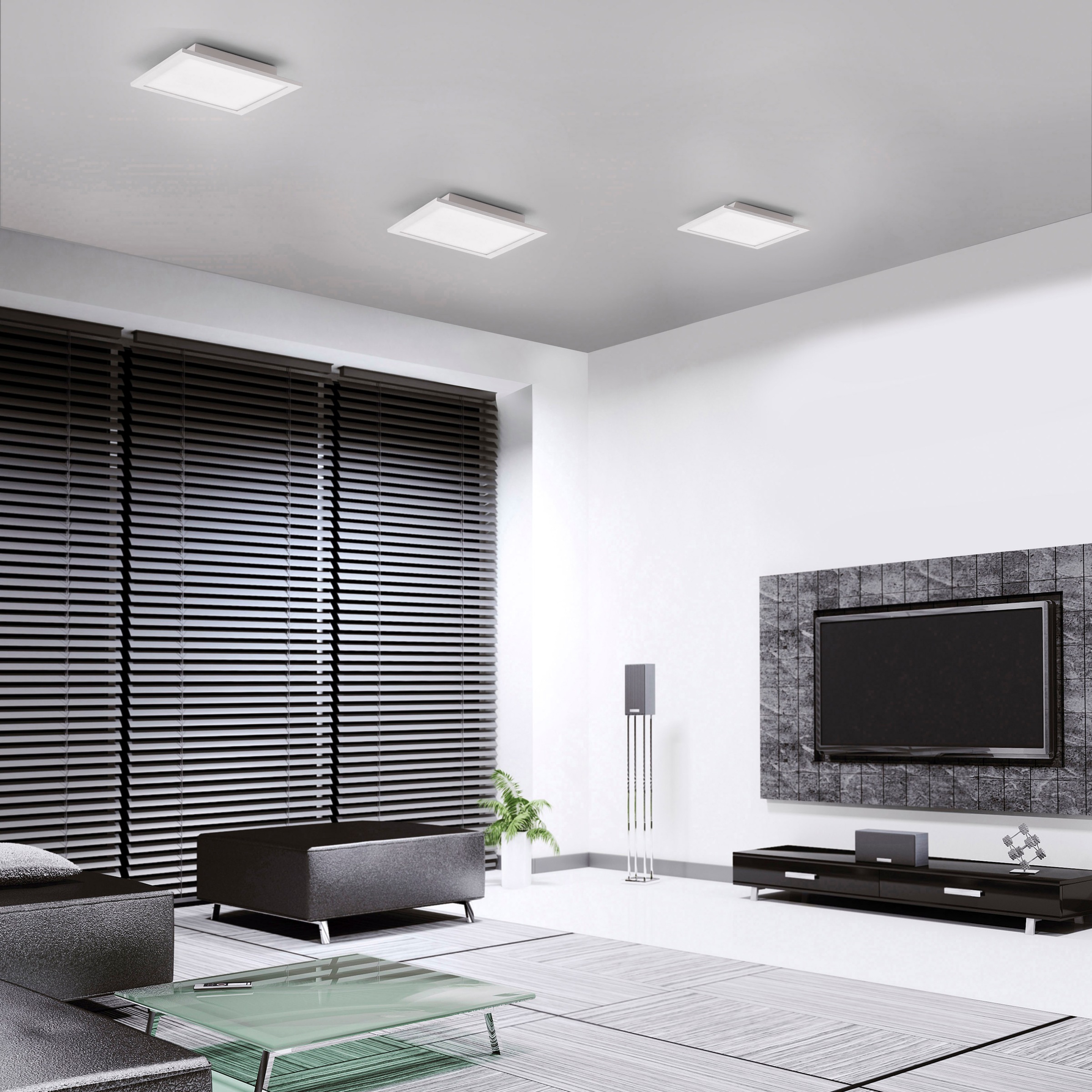 JUST LIGHT Deckenleuchte »Ls-FLAT«, 1 flammig, Leuchtmittel LED-Board   LED günstig online kaufen