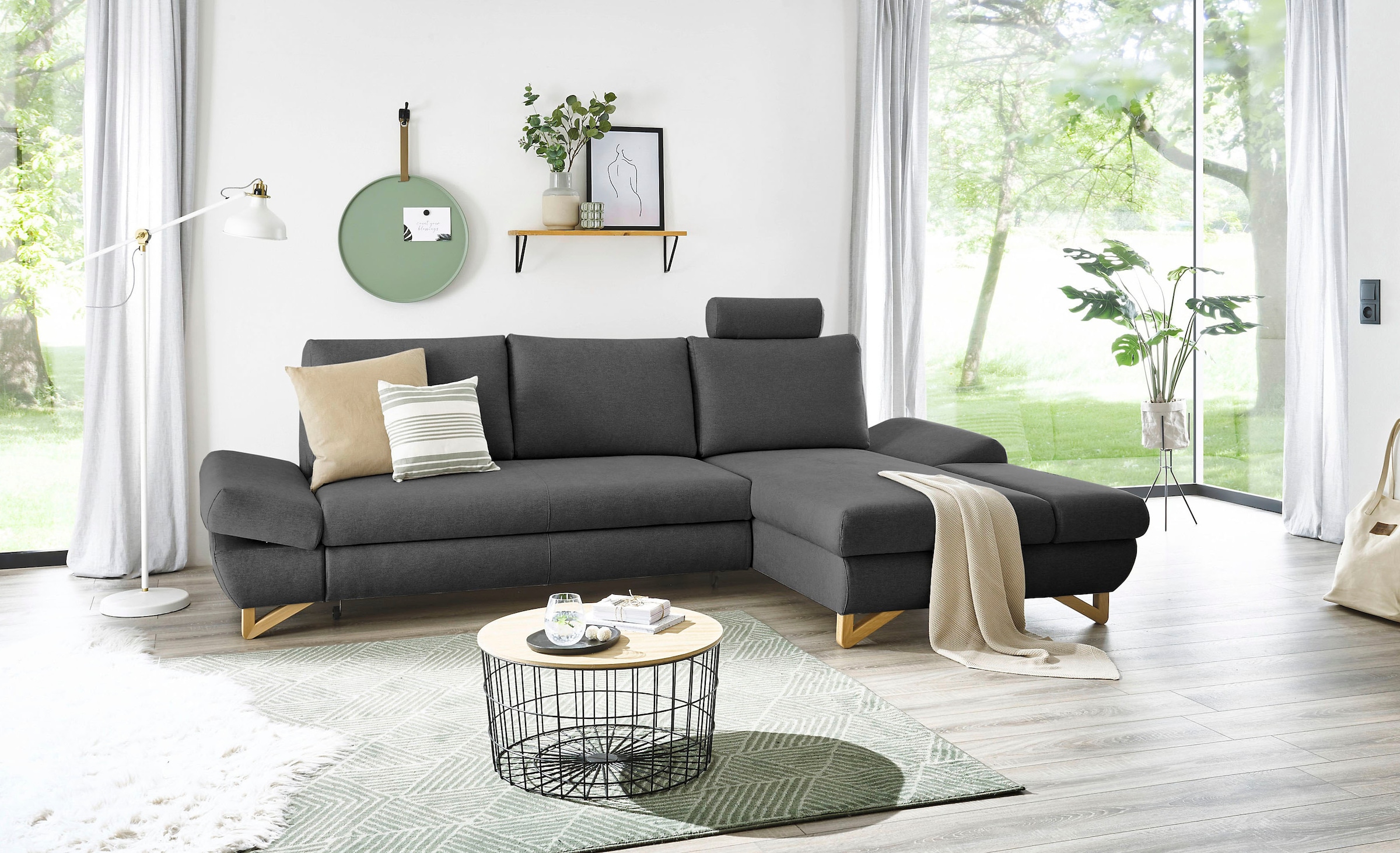 INOSIGN Ecksofa »City/Giron, L-Form,«, verstellbare Armlehnen mit Rasterfunktion