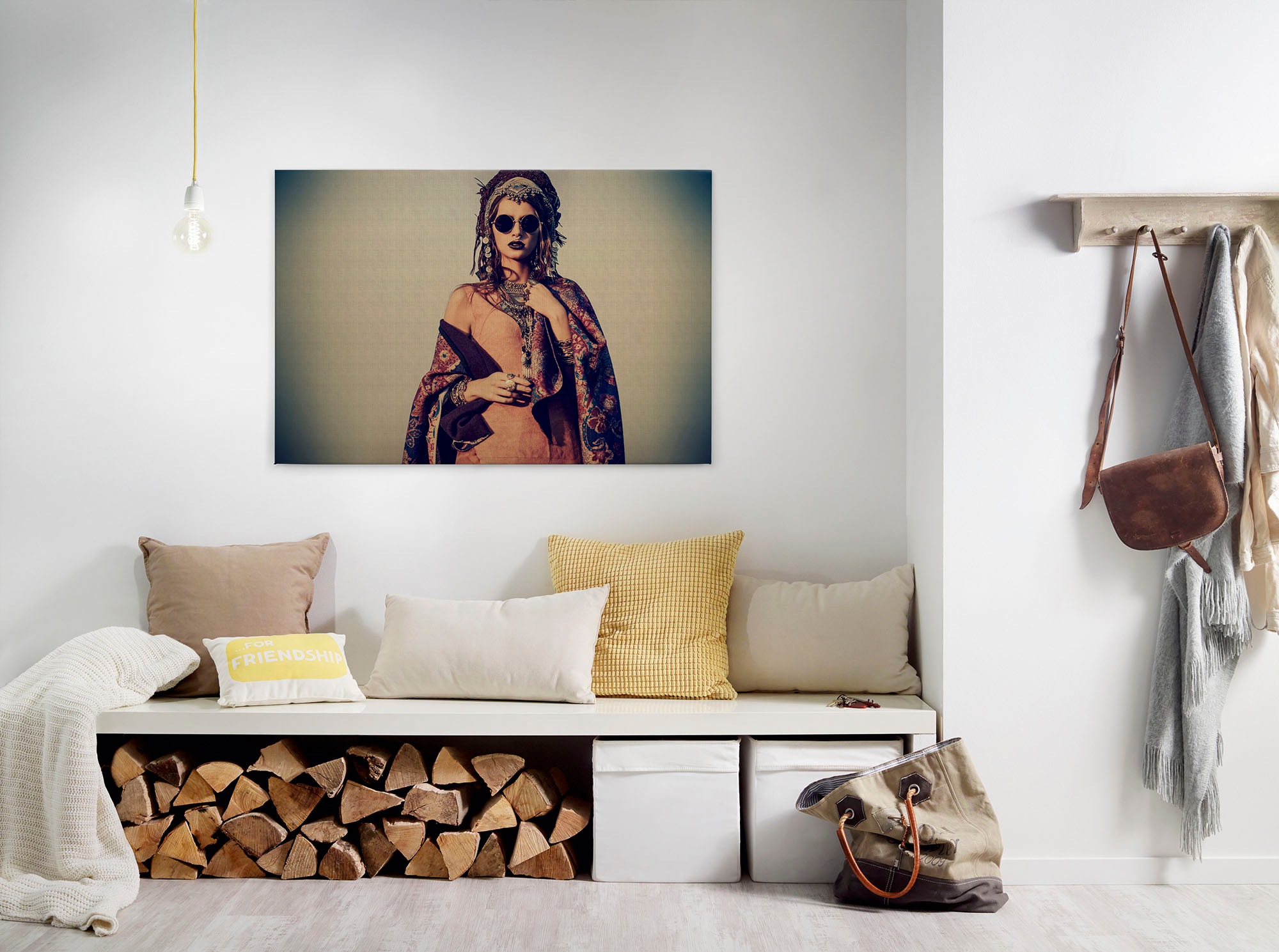 Bricoflor Boho Wandbild Im Hippie Stil Ausgefallenes Bild Auf Leinwand In B günstig online kaufen