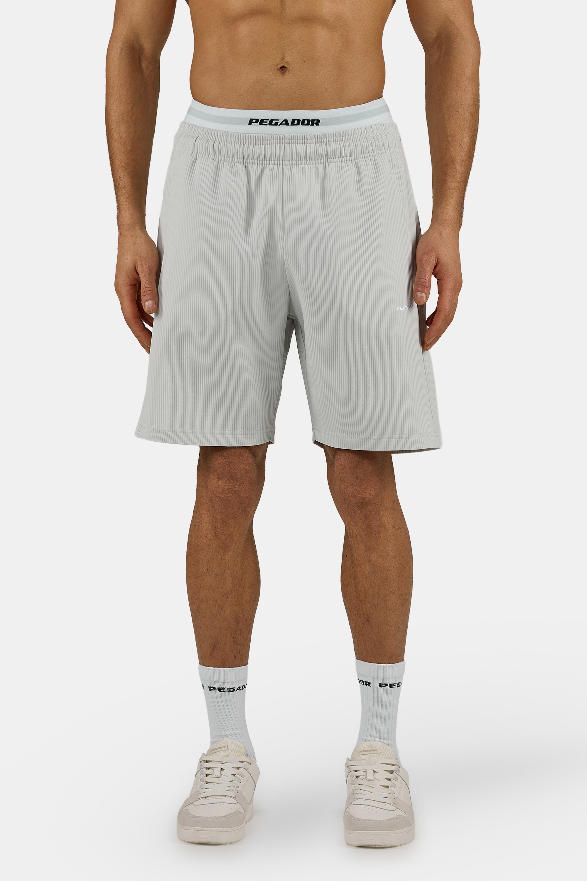 PEGADOR Shorts »TROY PLISSEE SHORTS«  Baumwollmischung, regular fit