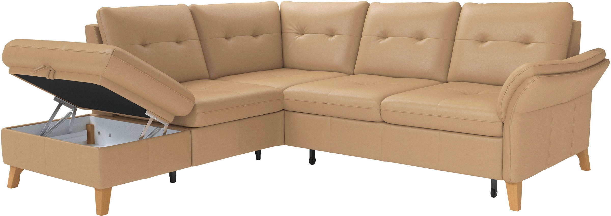 sit&more Ecksofa »Göteborg«, inkl. Sitztiefenverstellung, wahlweise mit Bettfunktion & Bettkasten