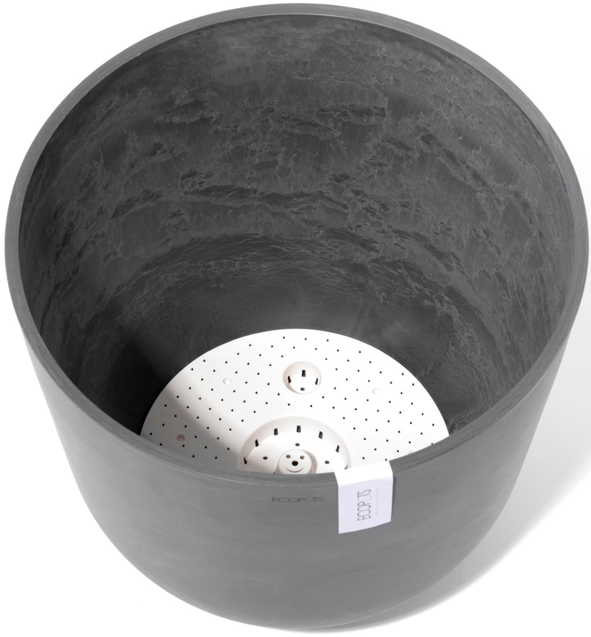 ECOPOTS Blumentopf »Oslo 45 + Wassersystem Grau«, für innen und außen: frostsicher, bruchsicher und lichtbeständig