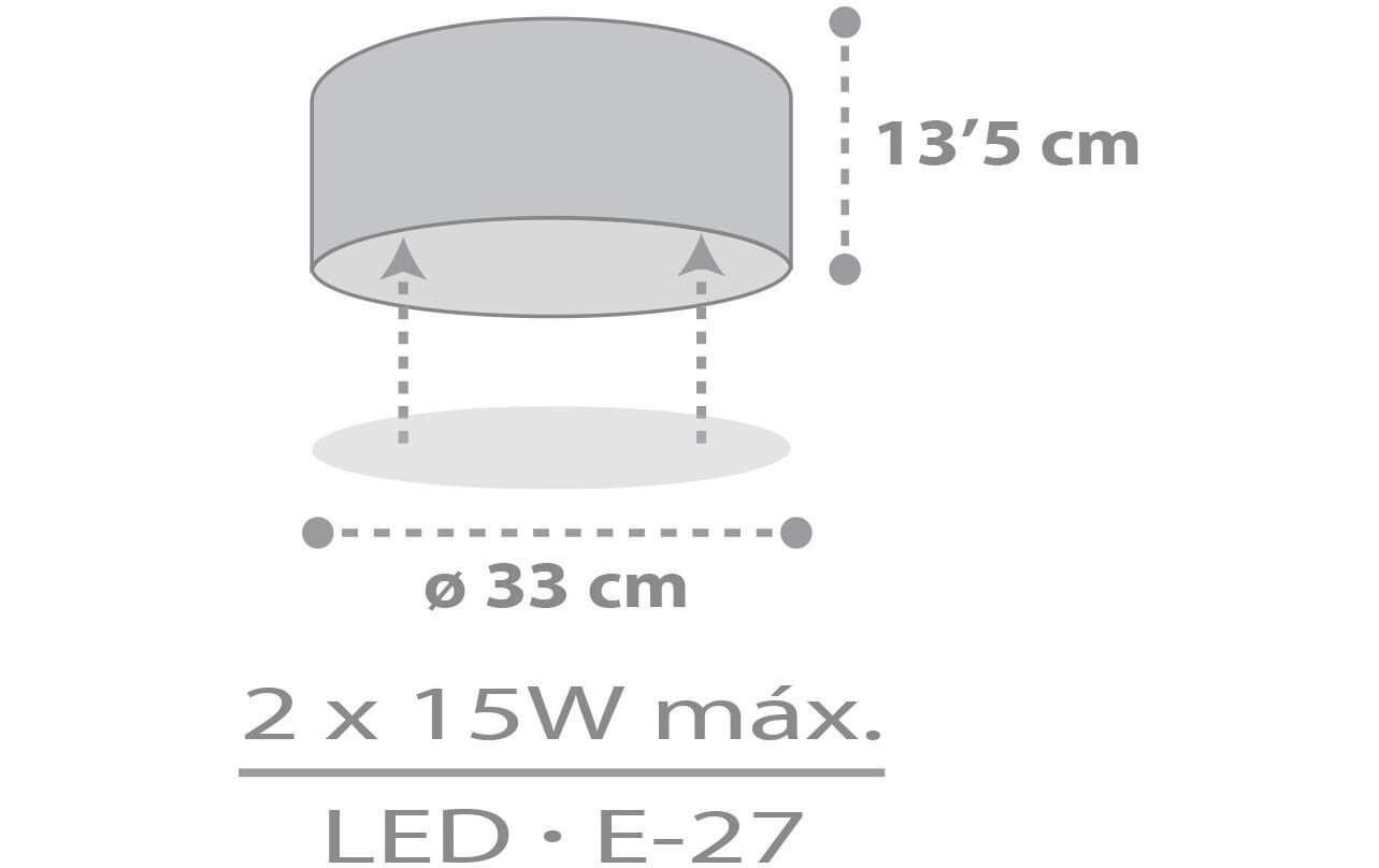 Dalber Deckenleuchte »Color Light Grey« E27