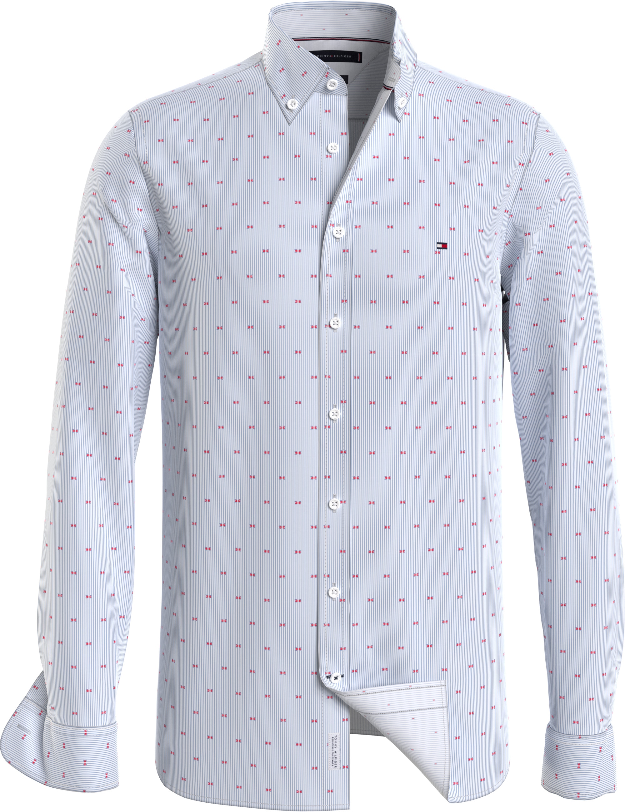 Tommy Hilfiger Langarmhemd »FIL COUPE SF SHIRT«, mit durchgehender Knopfleiste