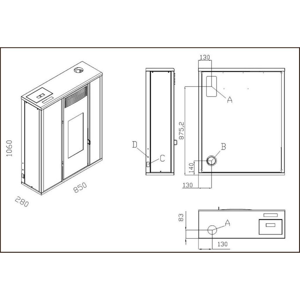 interstoves Pelletofen »Kimi 10«, (1 tlg.)