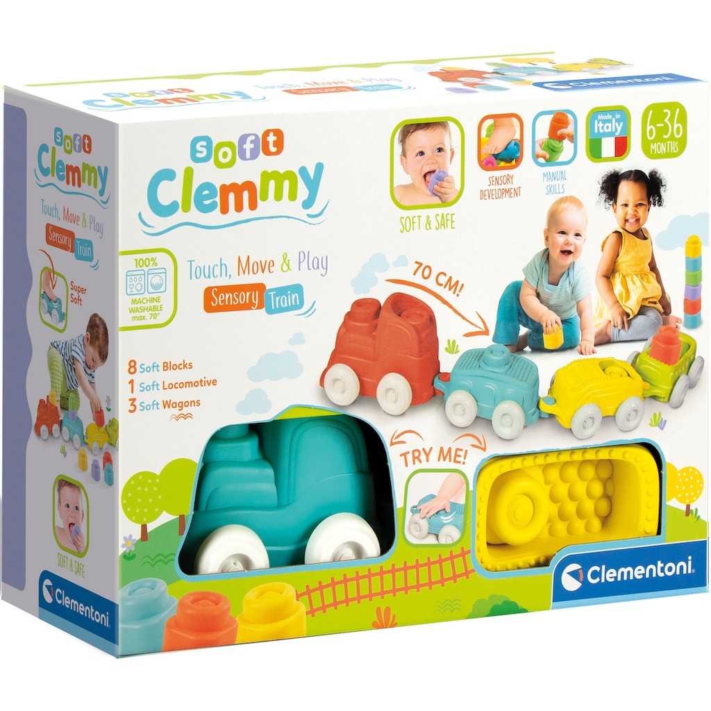 Clementoni® Spielbausteine »Clemmy Soft, Sensorischer Zug«