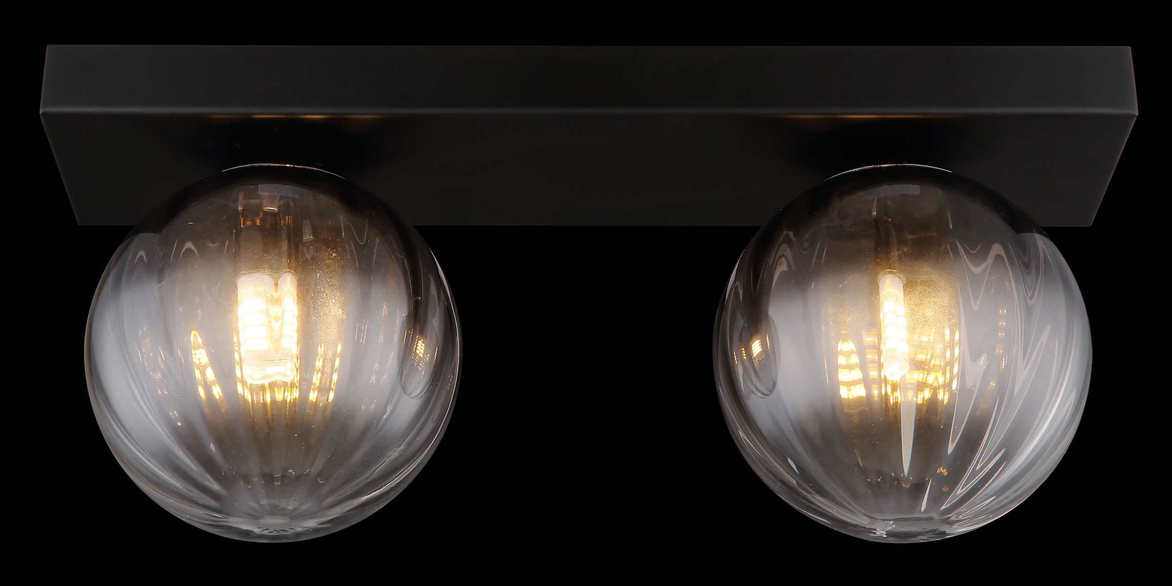 GLOBO LIGHTING Wandleuchte »DALLERTA«, Leuchtmittel G9 | ohne Leuchtmittel, Wandlampe/Metall/Glas rauchfarben/Wohnzimmer/Flur/rund/klar verlaufend