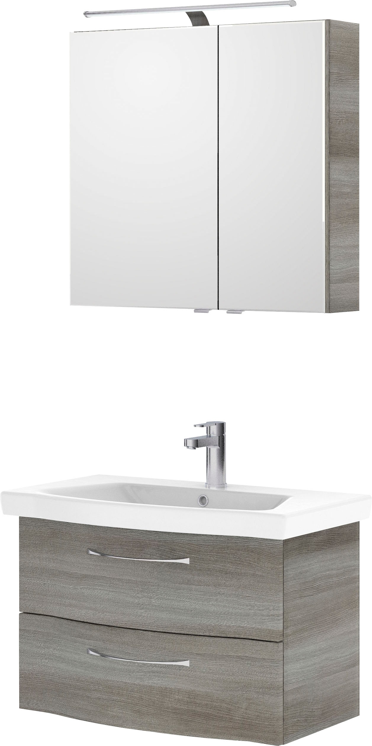 Saphir Badmöbel-Set »6005 Sprint 2-teilig, Keramik-Waschtisch mit LED-Spieg günstig online kaufen