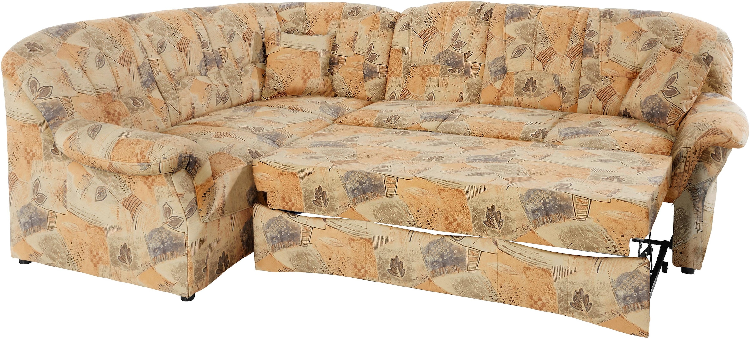 DOMO collection Ecksofa »Bahia, zeitlos und elegant, bequeme Armlehnen, L-Form«, wahlweise mit Bettfunktion