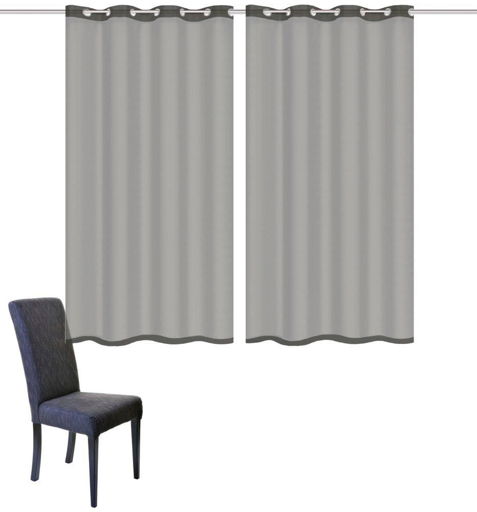 Home Basics Vorhang »DOLLY«, (2 St.), 2er Pack Ösenschal DOLLY günstig online kaufen
