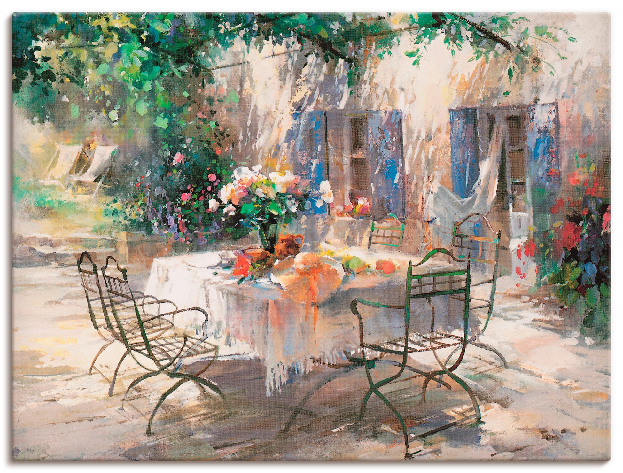 Artland Leinwandbild »Schatten Garten« Garten 1 Stk. tlg. auf Holzrahmen ge günstig online kaufen