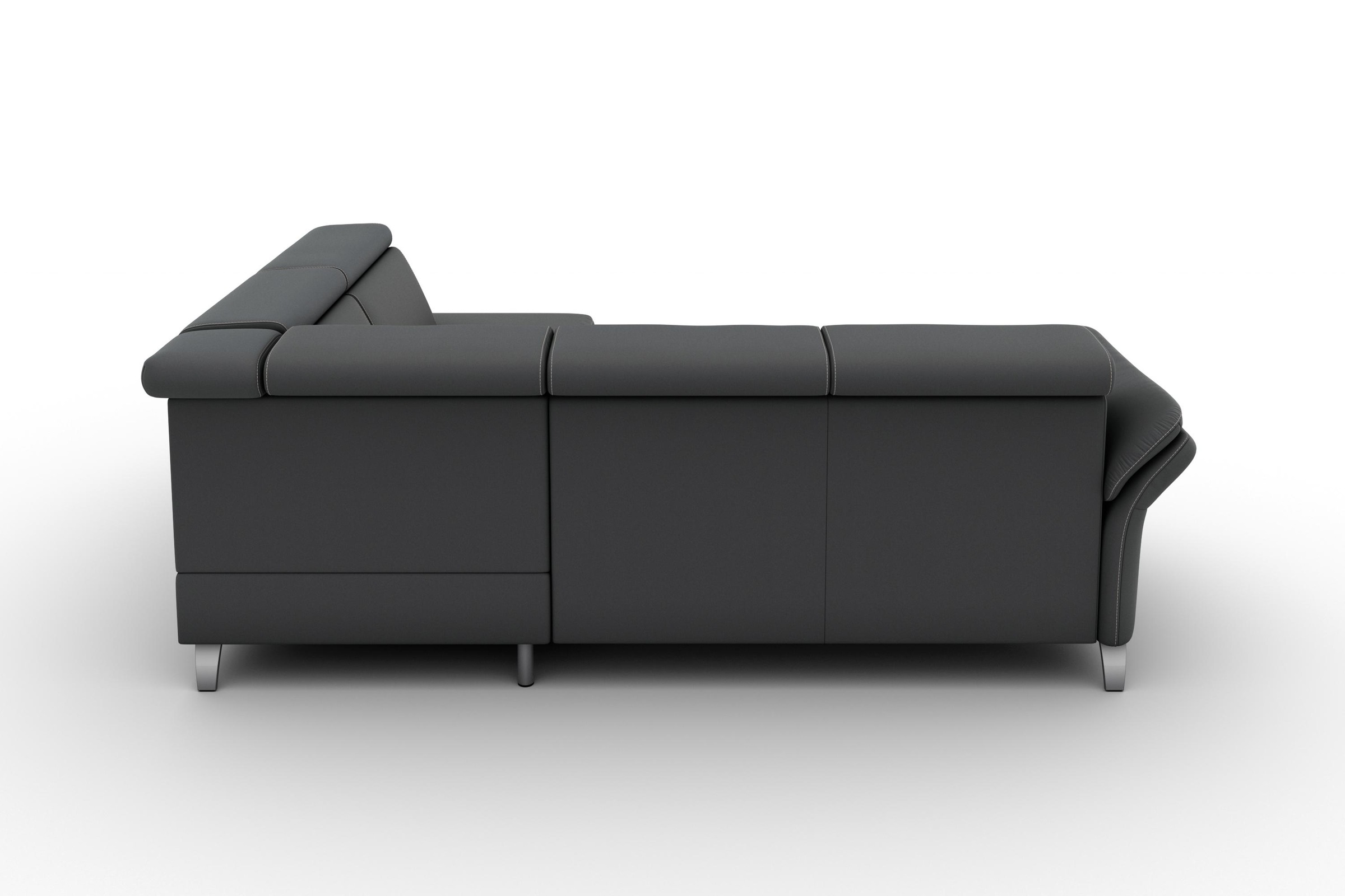 sit&more Ecksofa »Vincenzo L-Form«, inklusive Kopfteilverstellung, wahlweise mit Bettfunktion, Bettkasten