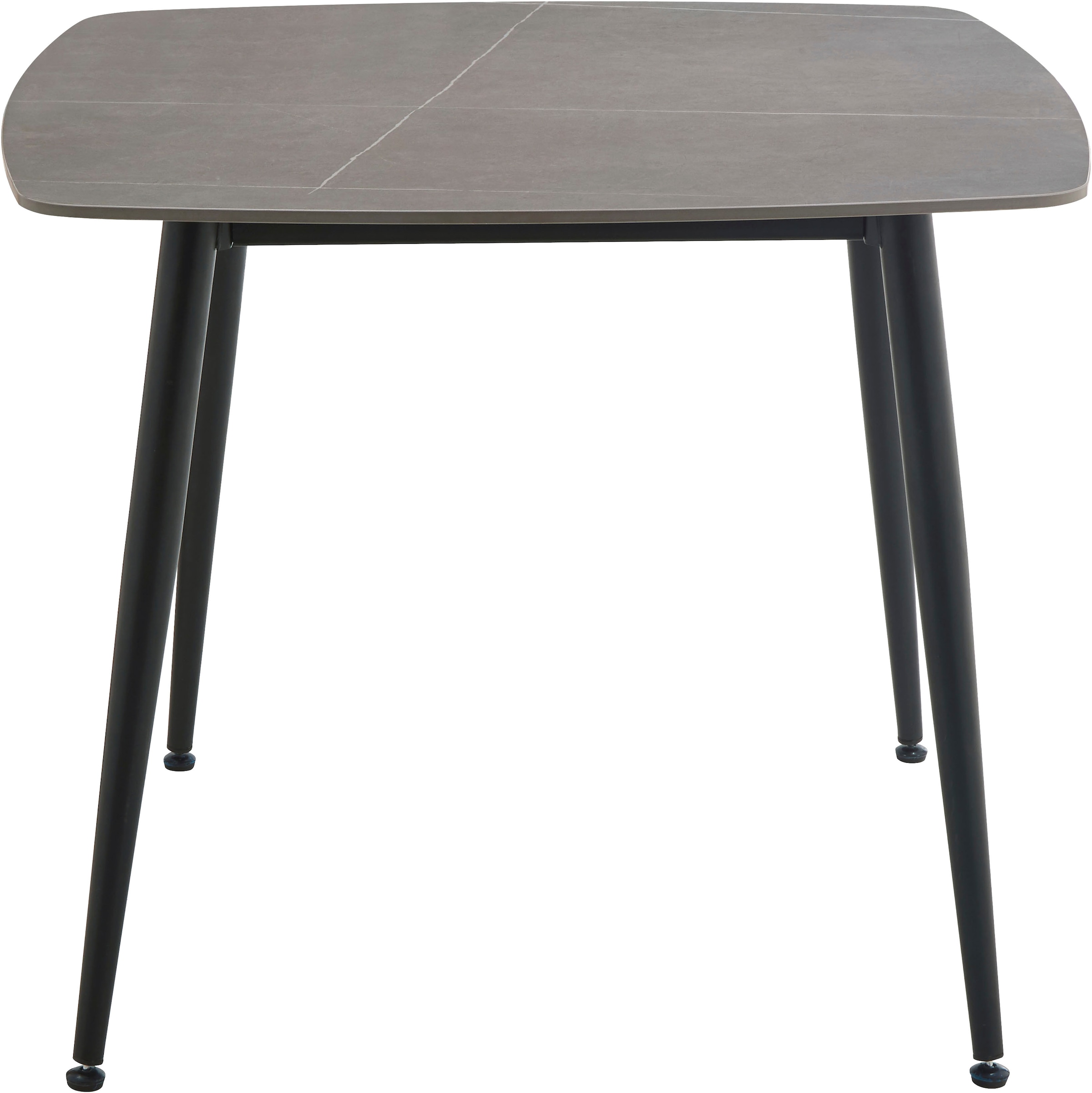 OTTO home Esstisch »Nora« 1 Stk. tlg. organisch-quadratischer Tisch 90x90cm in Sinterstein-Keramikoptik