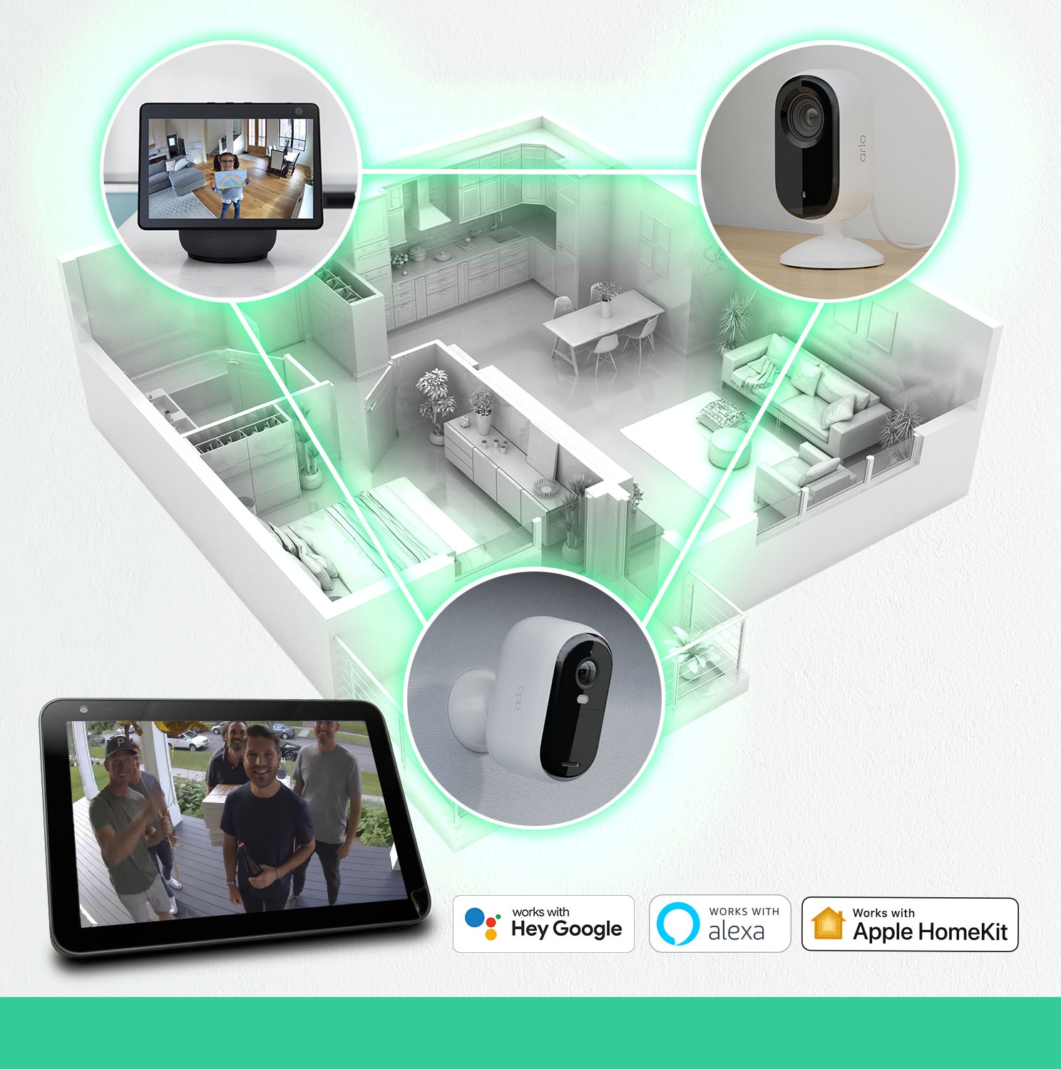 ARLO Überwachungskamera »Essential Outdoor Camera 2er Pack«, Außenbereich, (Packung)