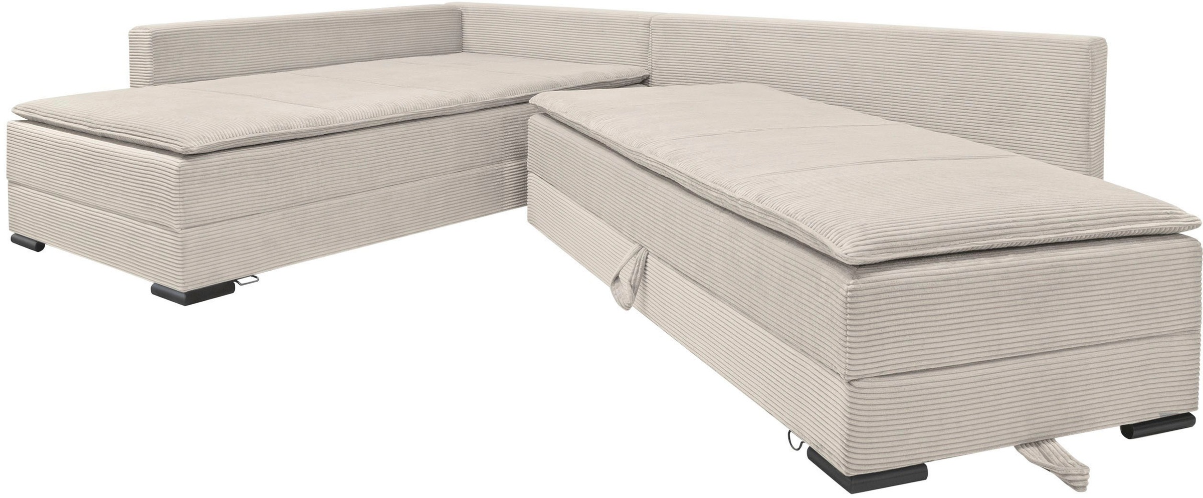 INOSIGN Ecksofa »Night & Day L-Form mit Dauer-Schlaffunktion, Cord-Bezug!«, inklusive Bettfunktion und Bettkasten