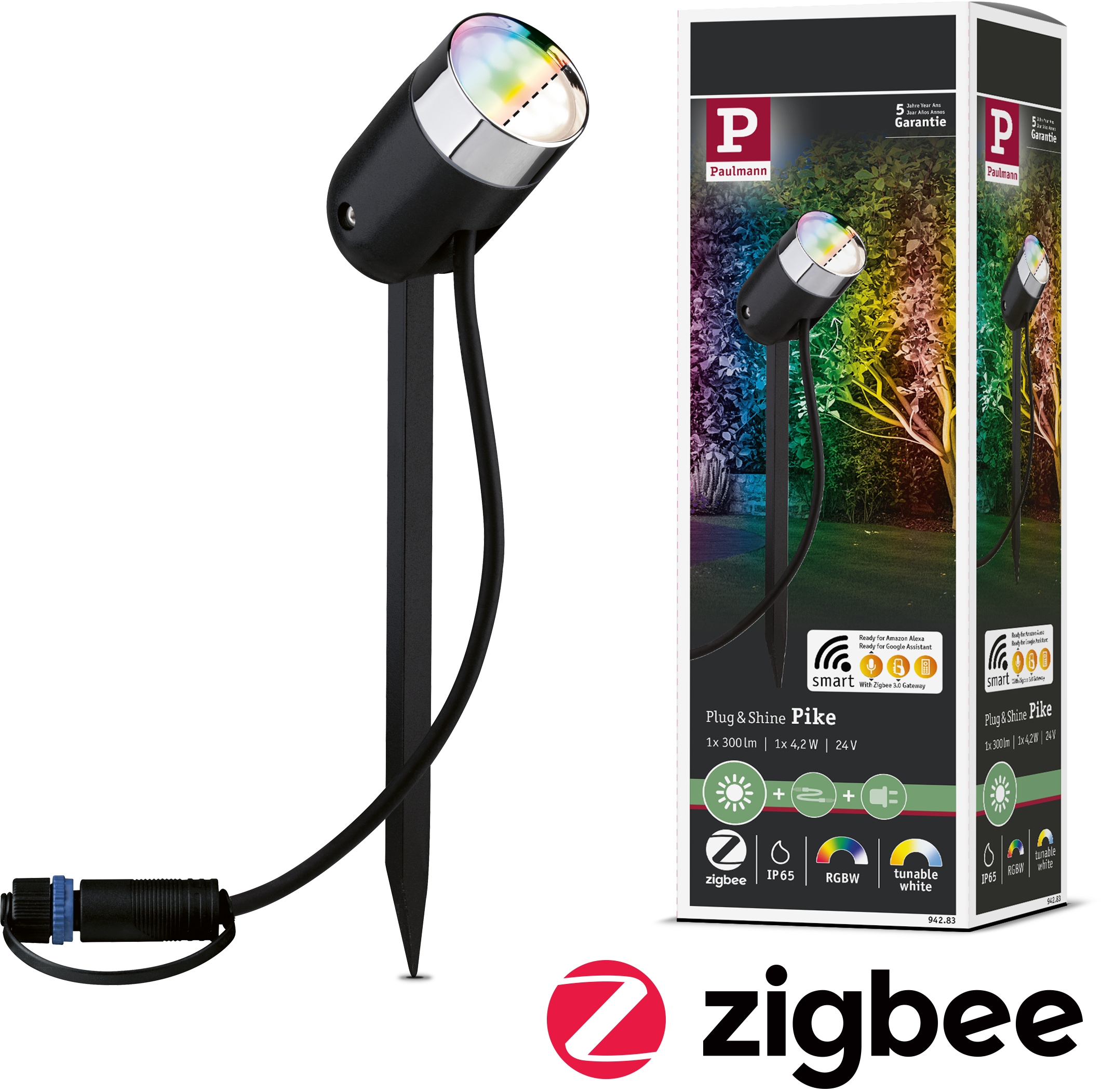 24V RGBW Raten »Plug ZigBee flammig-flammig, LED-Modul, & Paulmann LED 1 Gartenstrahler Shine«, bestellen IP44 auf