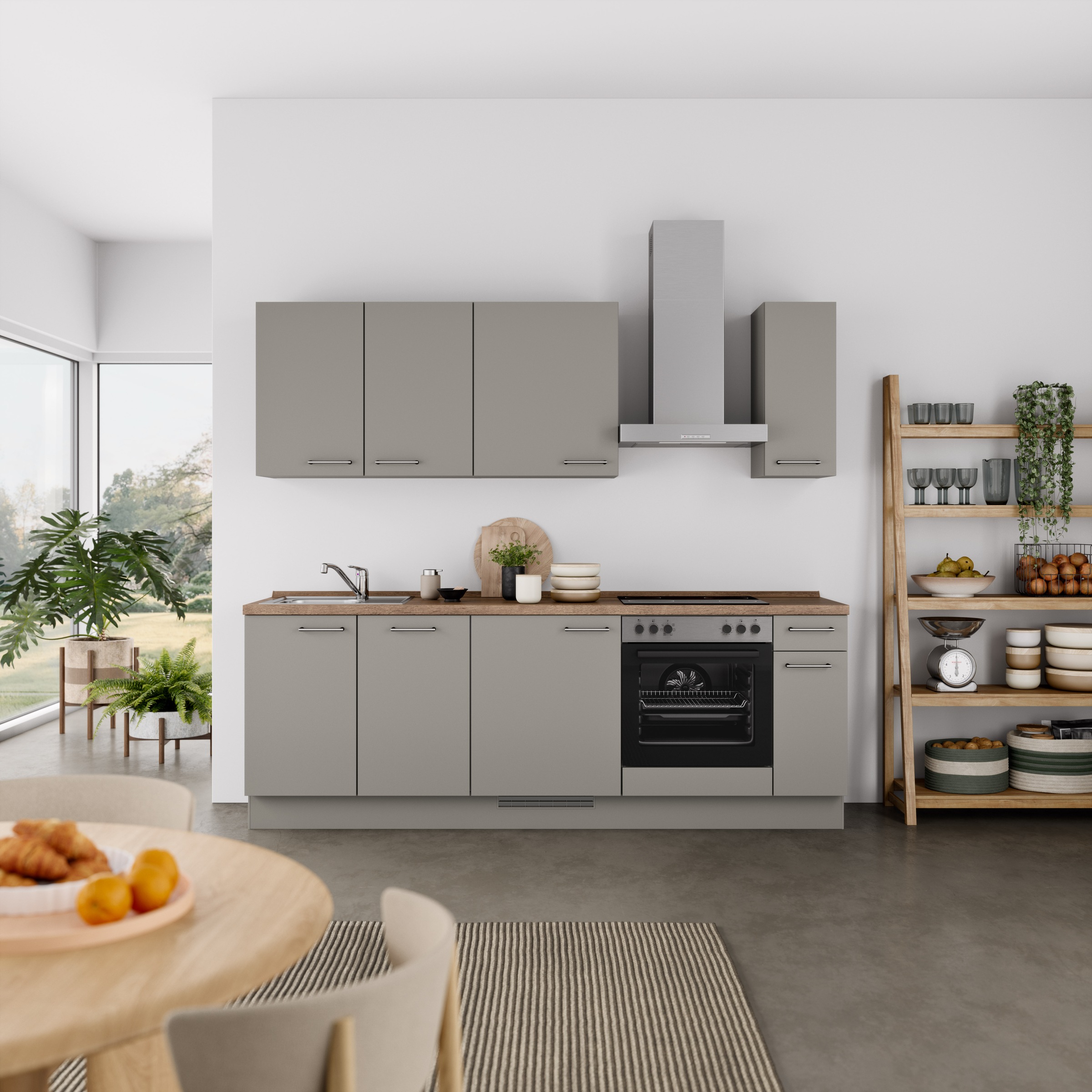 nobilia® Küchenzeile »"Laser I", Ausrichtung wählbar, Breite 240 cm« vormon günstig online kaufen