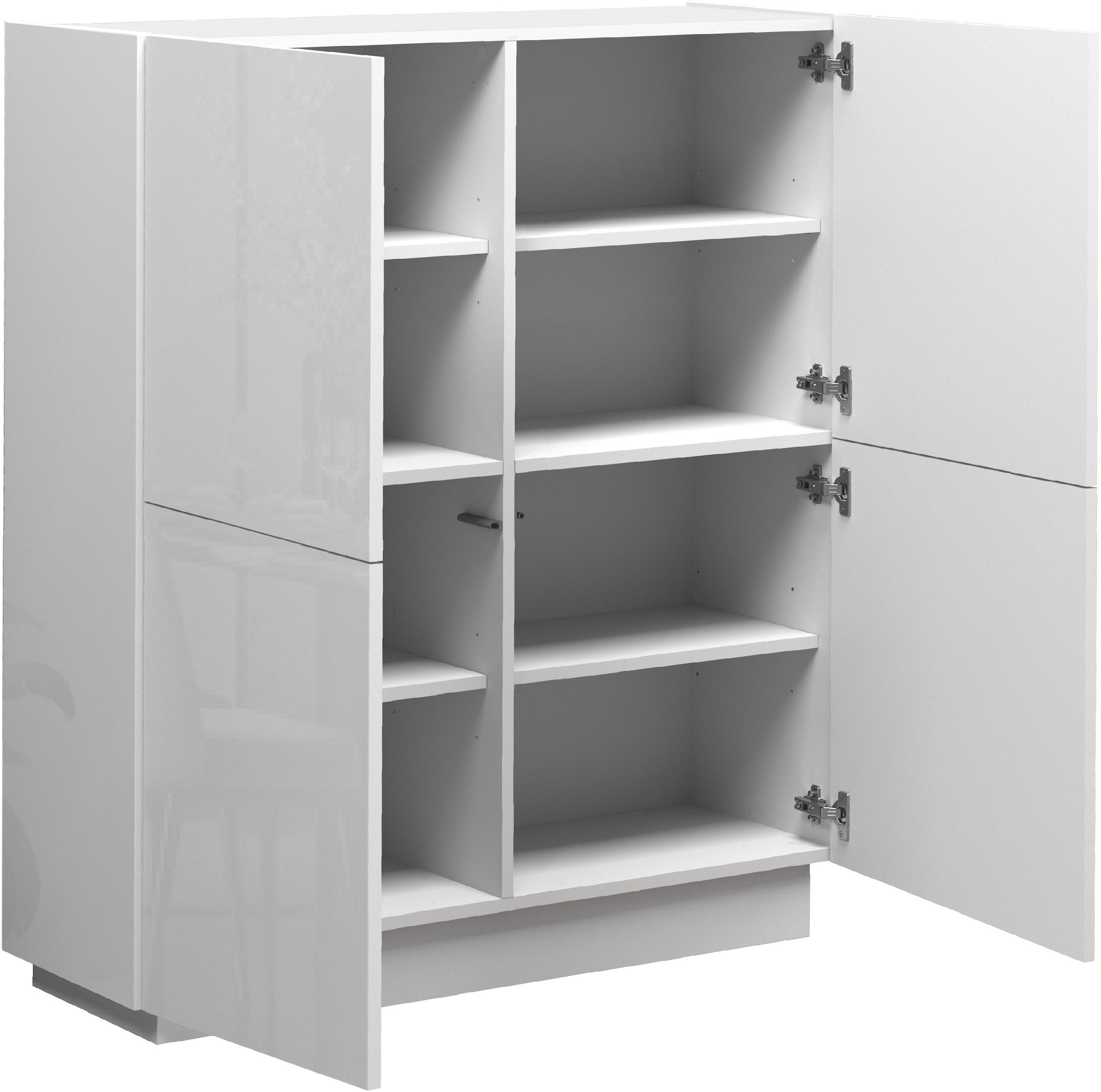 INOSIGN Highboard »VELA, Highboard, Höhe 120 cm,Design mit schrägen Türen«, (1 St.), Made in Italy, Maße-B/T/H: 100x35x120,hohes Sideboard,Anrichte,Kommode