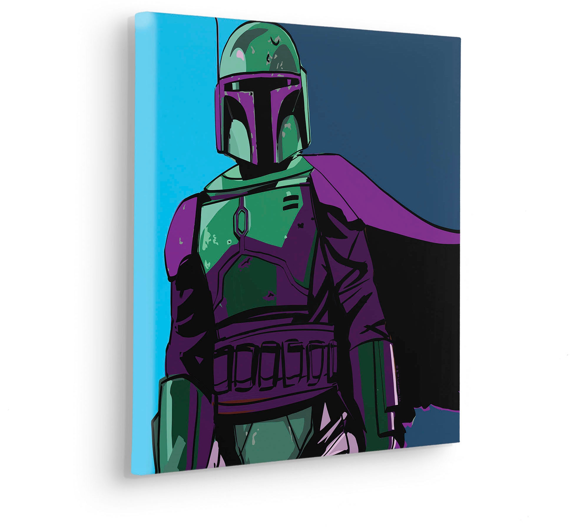 Komar Leinwandbild »Star Wars Cyberart by Boba Fett - Größe 40 x 40 cm«, Disney, (1 St., 40 x 40 cm (Breite x Höhe), Keilrahmenbild mit Echtholzrahmen, Kinderzimmer