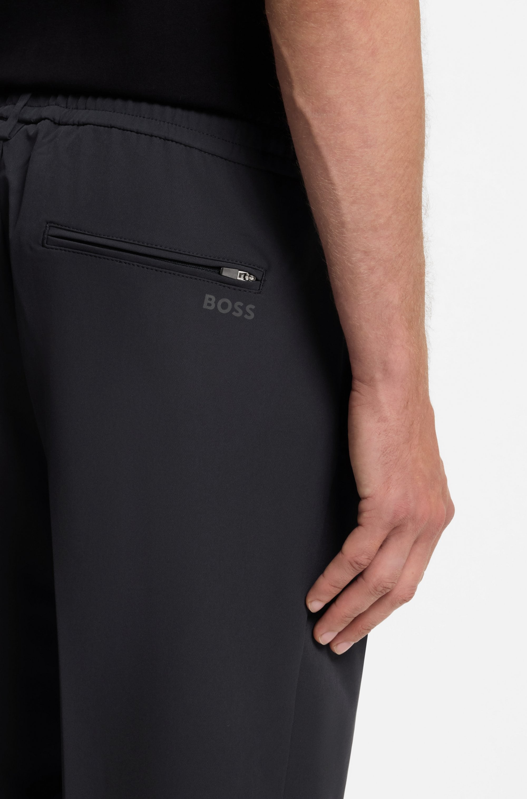BOSS GREEN Webhose »T Convert-Pleat«  mit Zugbund und Markenlabel Bundfaltenhose Anzughose Stretchhose