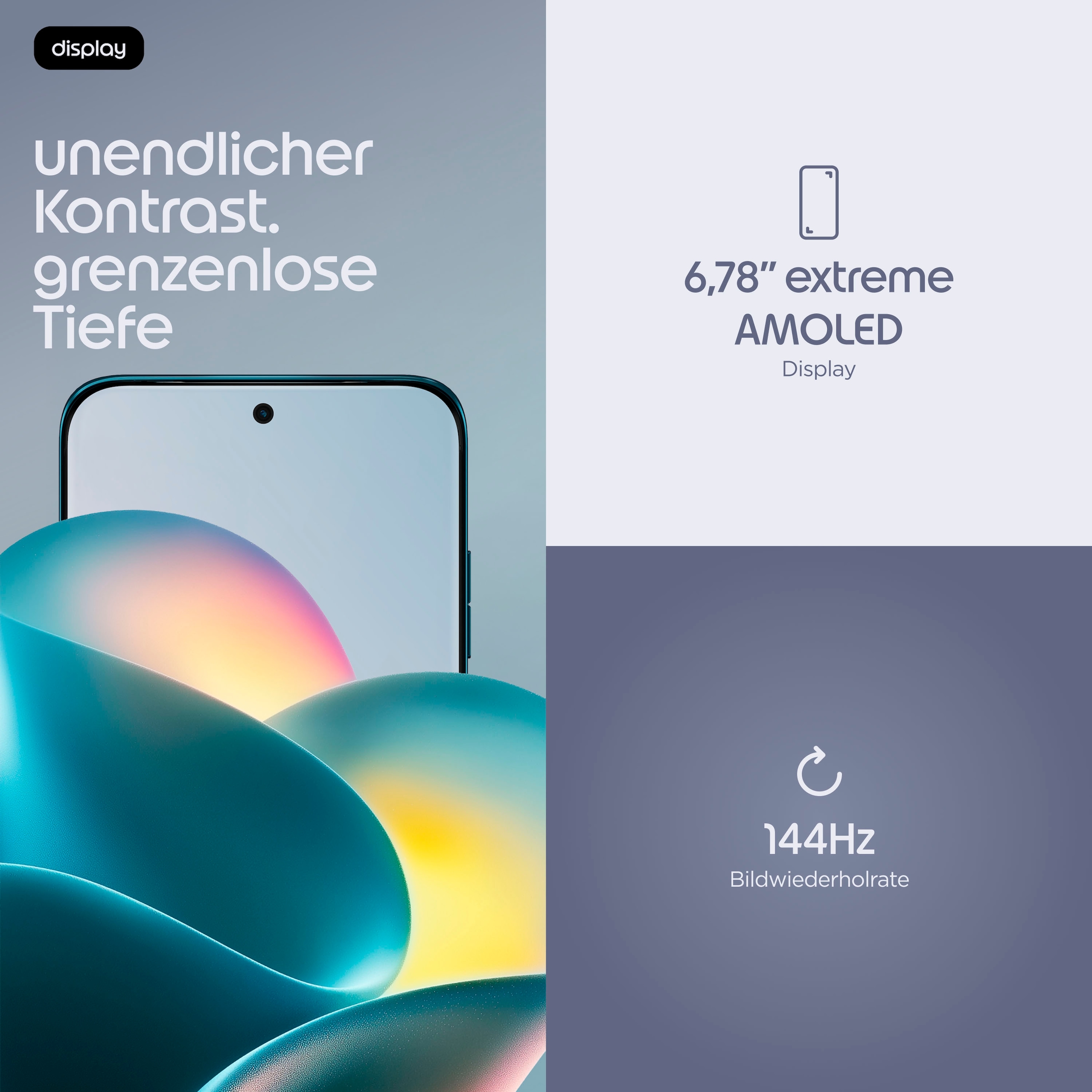Motorola Smartphone »edge 70 plus 256GB« PANTONE® Milky Blue