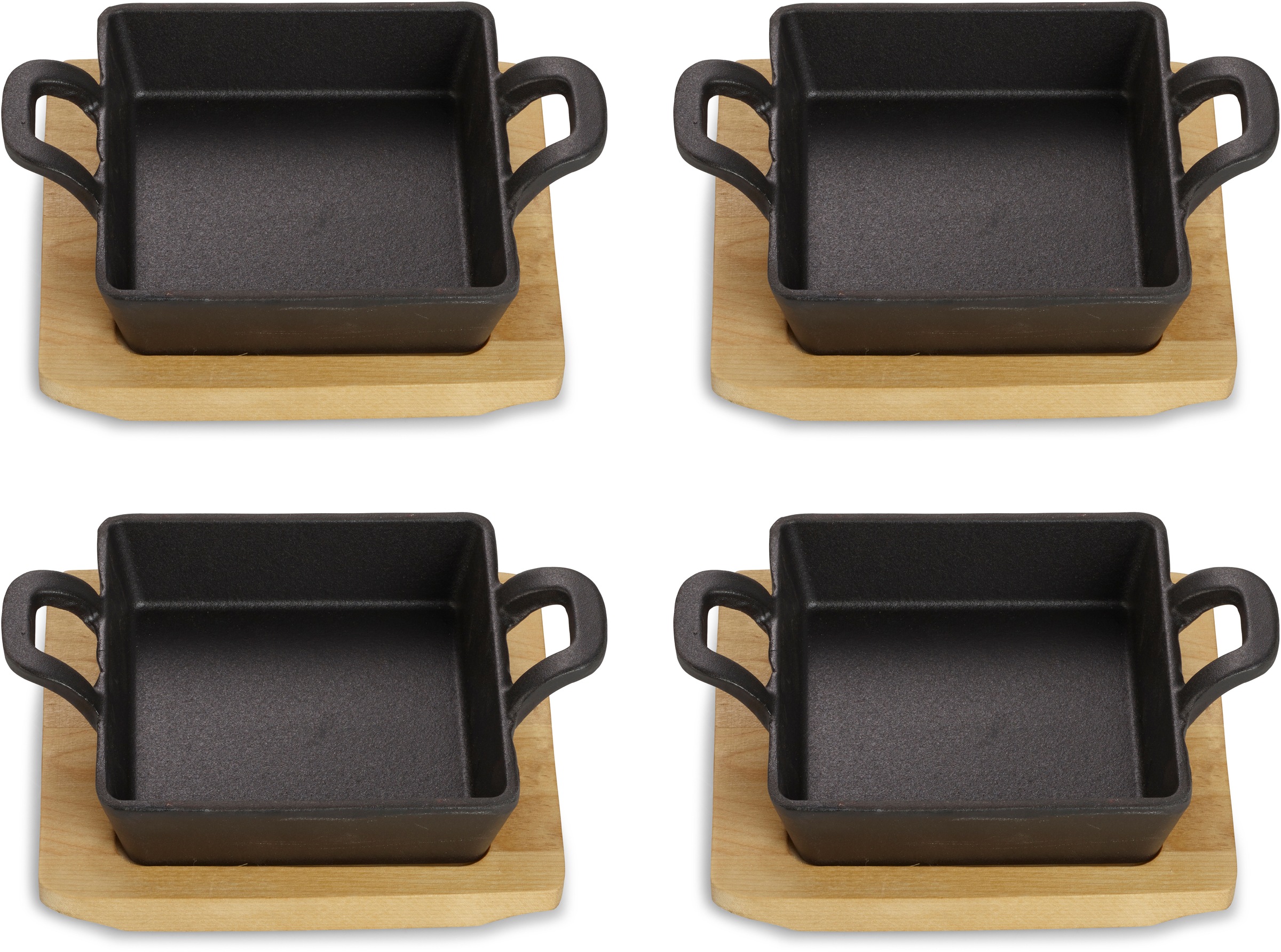 ECHTWERK Servierpfanne »4x Quadratische Servierschale« Gusseisen Set, 4 Stk günstig online kaufen