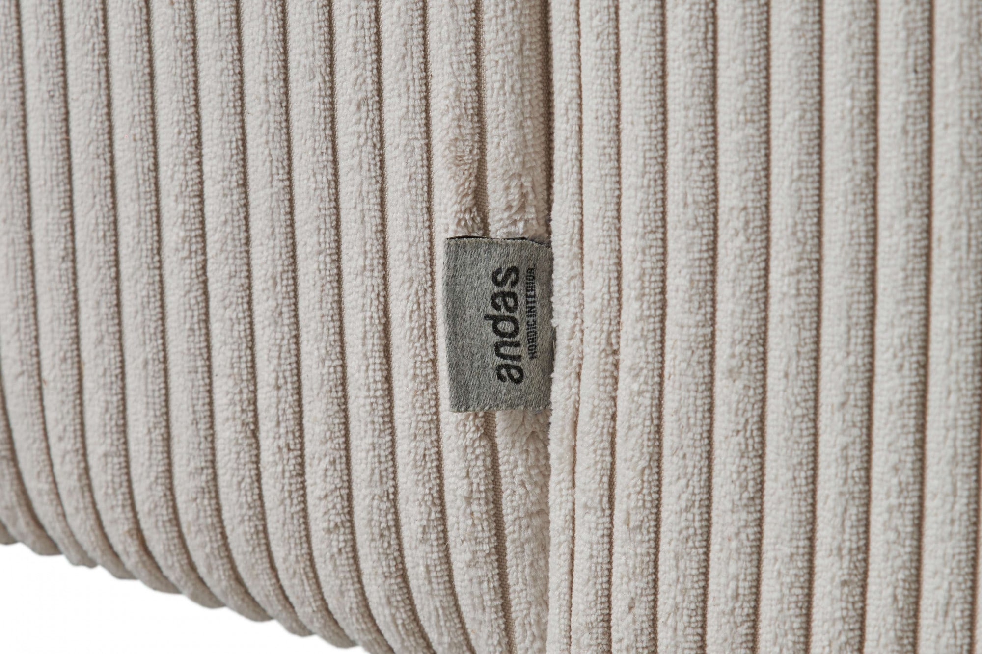 andas Ecksofa »Noord«, mit Kedernaht, Breite 234 cm, Cord, Struktur, Webstoff