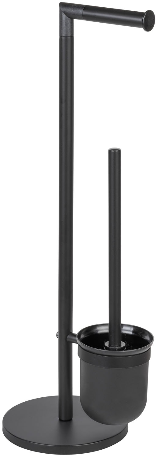 WENKO WC-Garnitur »Parus« aus Stahl Toilettenpapierhalter mit  WC-Bürstenhalter und WC-Bürste, freistehend