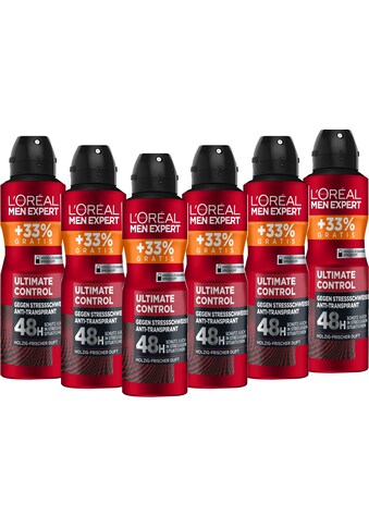 L'ORÉAL PARIS MEN EXPERT Deo-Spray »Ultimate Control +33%«, (Packung), 5+1 kaufen