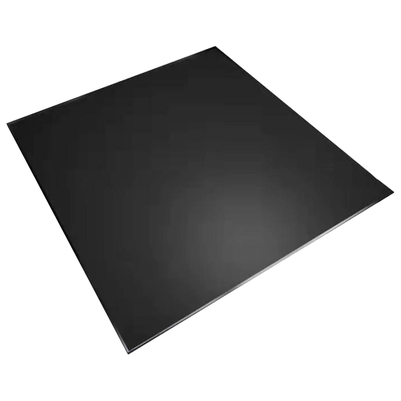 QUELLE Bodenschutzplatte »Heathus Quadrat 110 S Glas« Glas 8mm, schwarz, BxL: 110x110 cm schwarz