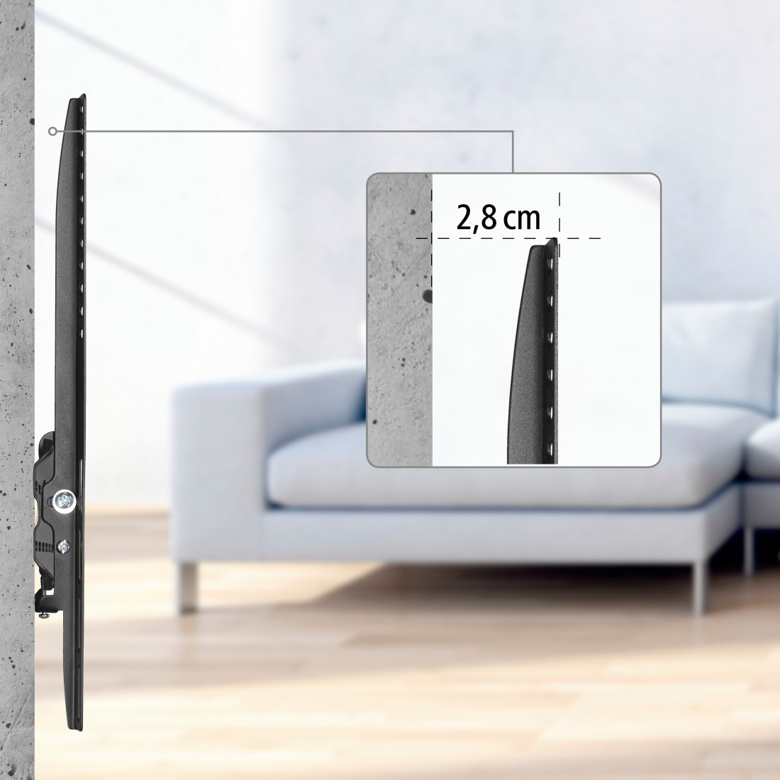 Hama TV-Wandhalterung »Wandhalterung (neigbar,32" - 75", VESA 600x 400)«, bis 191 cm Zoll