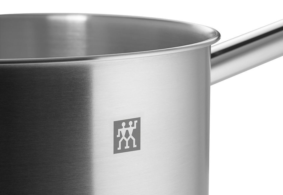 Zwilling Topf-Set »Classic«, Edelstahl 18/10, (Set, 9 tlg., Bratentopf 20 cm, je 1 Kochtopf 16/20/24 cm, Stieltopf 16 cm), Sandwichboden, sehr gute Wärmeverteilung, Stay-Cool-Griffe