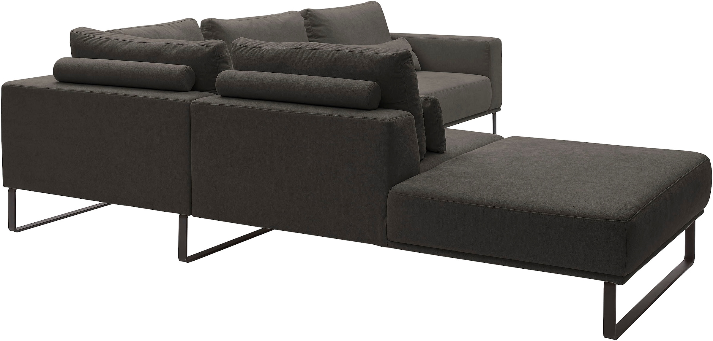 Musterring Ecksofa »JustB! PM100« wahlweise mit Funktion und Kissen, mit Metallkufe, Maße 200 x 308 cm