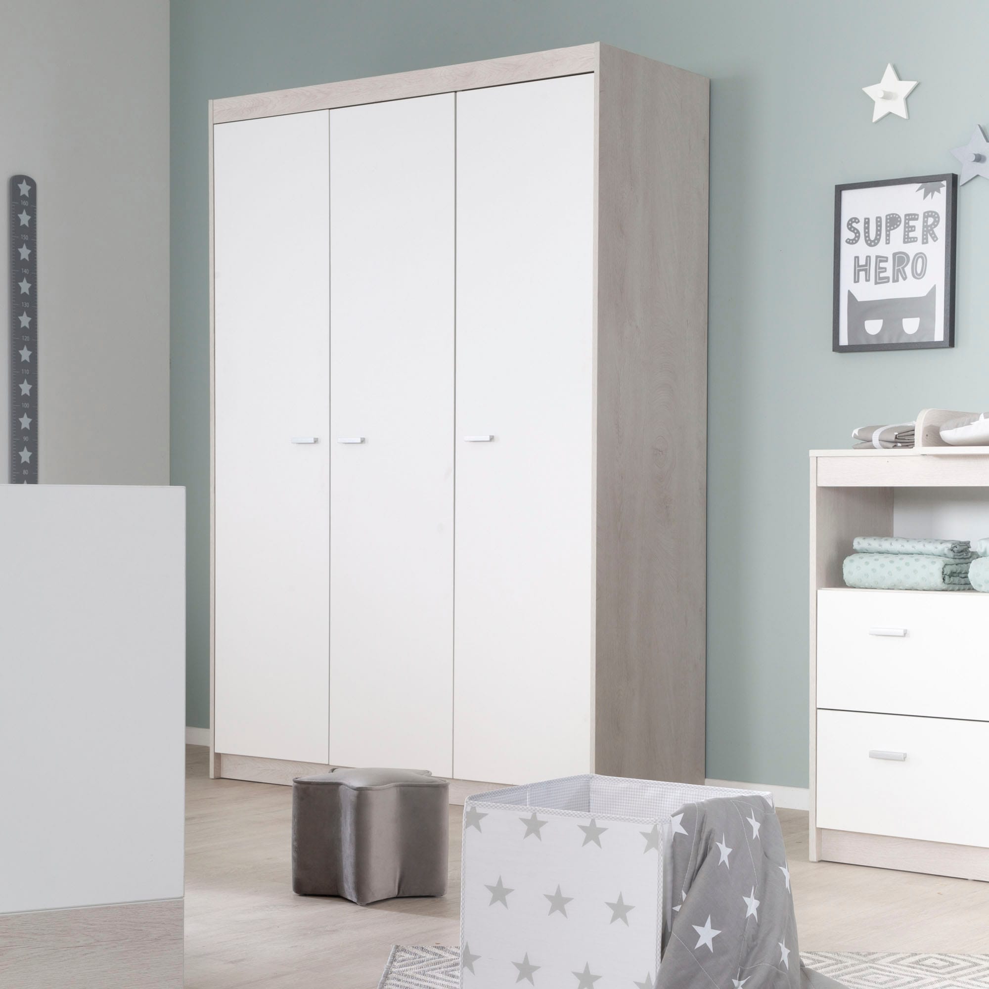 roba® Kleiderschrank »Julia, Kinderkleiderschrank«, 3-trg. günstig online kaufen