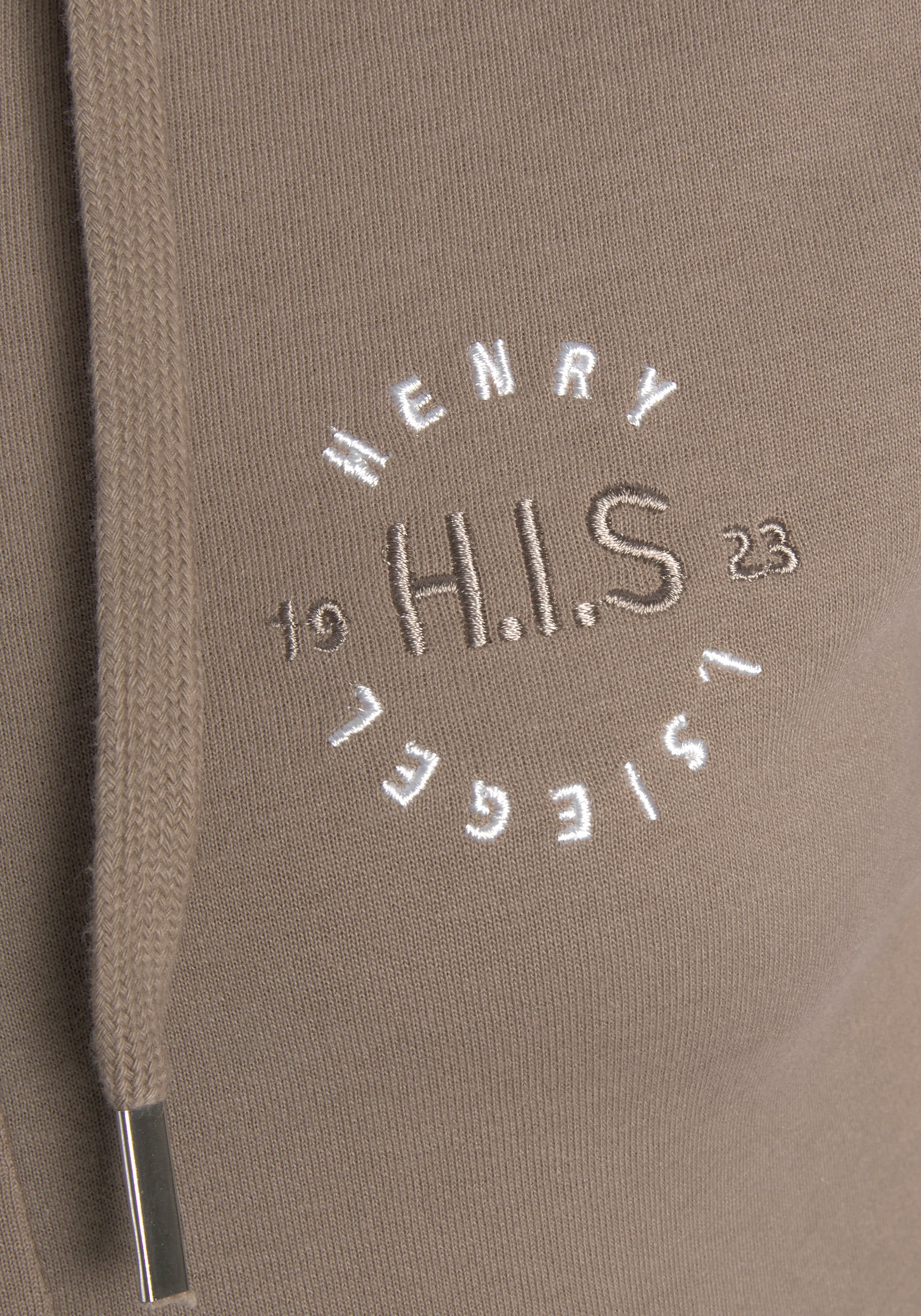 H.I.S Kapuzensweatjacke, mit seitlichem Piping und kleiner Markenstickerei, Loungewear