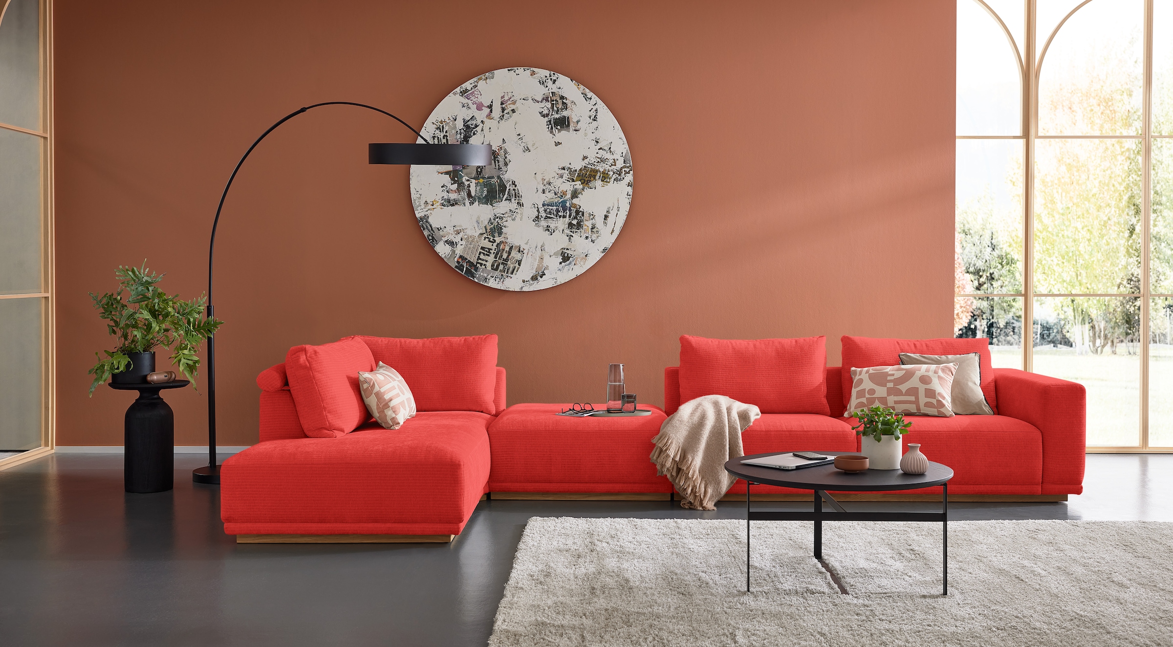 Musterring Wohnlandschaft Anreihsofa mit Armlehne rechts, Eckteil links mit günstig online kaufen