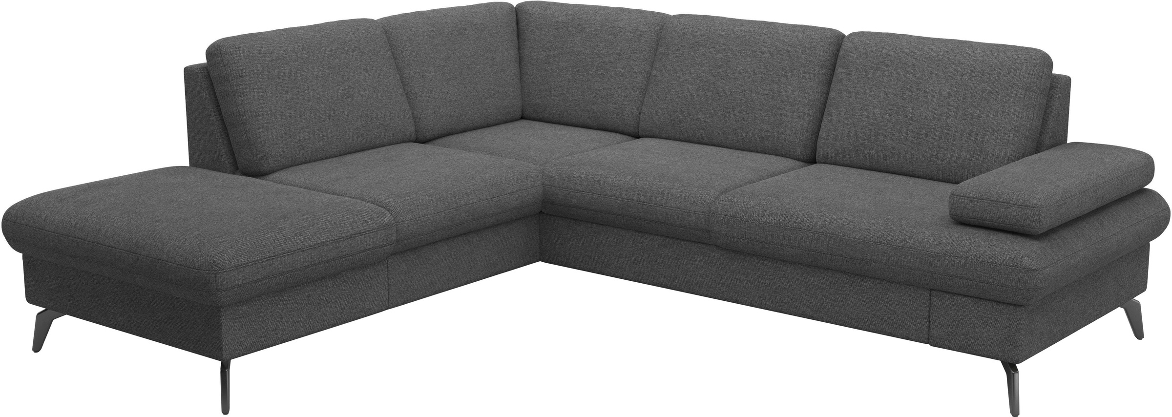 sit&more Ecksofa »Morris Jubi L-Form«, inkl. Armteilfunktion und 1 Zierkissen, wahlweise mit Bettfunktion