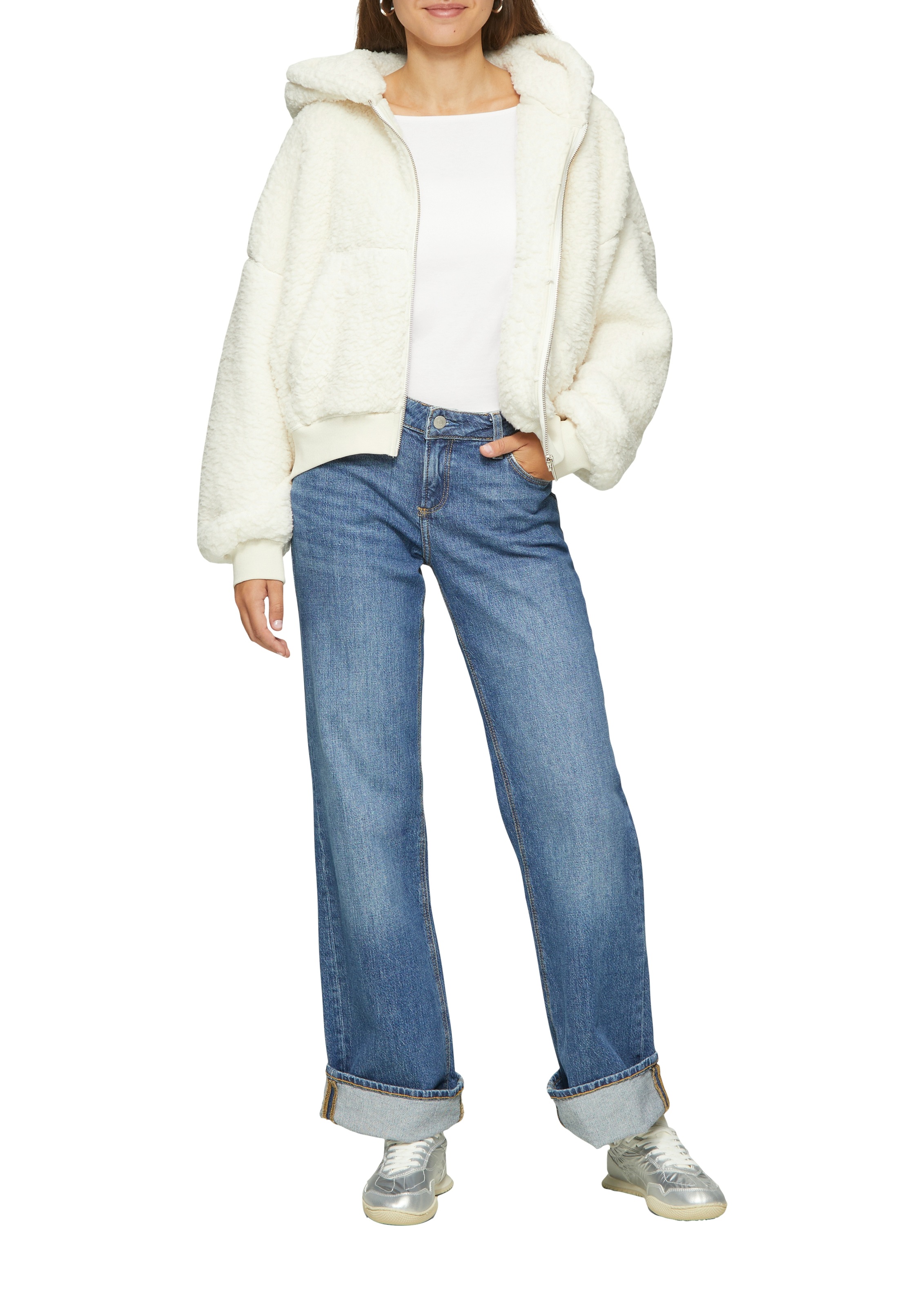 QS Longsleeve, mit U-Boot Ausschnitt