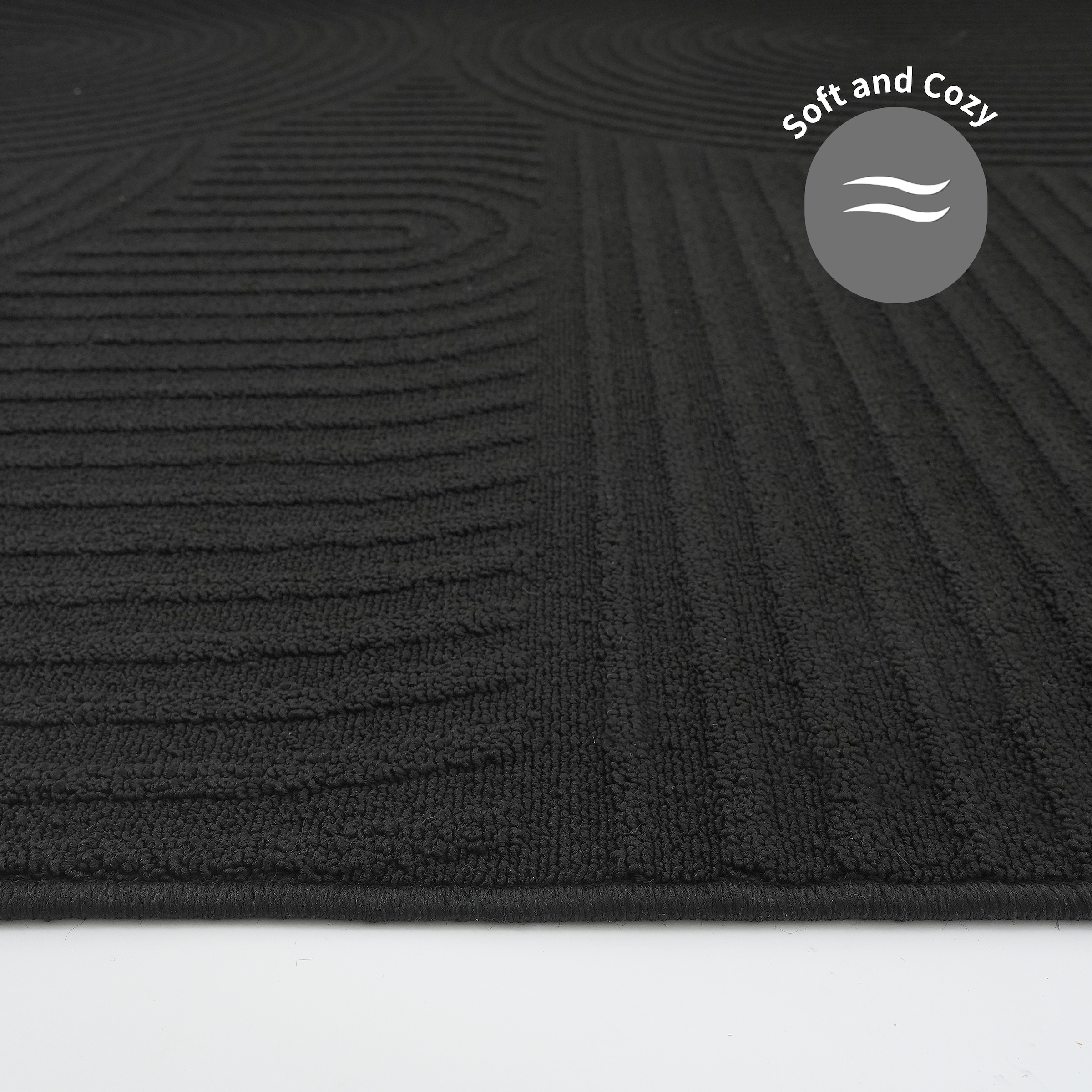 my home Teppich »Jola Hoch-Tief-Design, Scandi-Look, Zen«, rechteckig, 7 mm Höhe, Boho, Modern, 3D, Wohnzimmer, Schlafzimmer, wasserabweisend