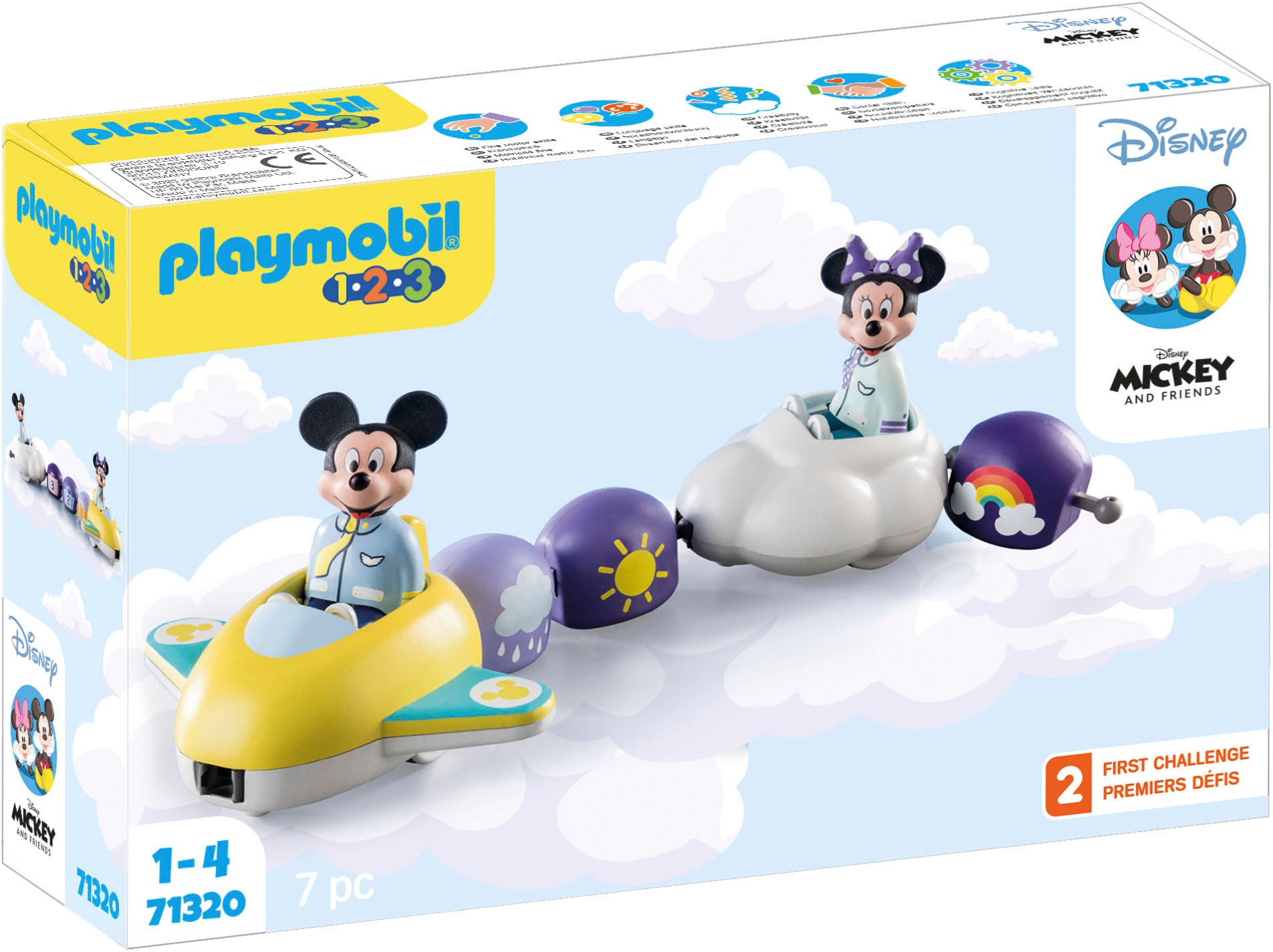 Konstruktions-Spielset »Mickys & Minnies Wolkenflug (71320), Playmobil 1-2-3«, (7...