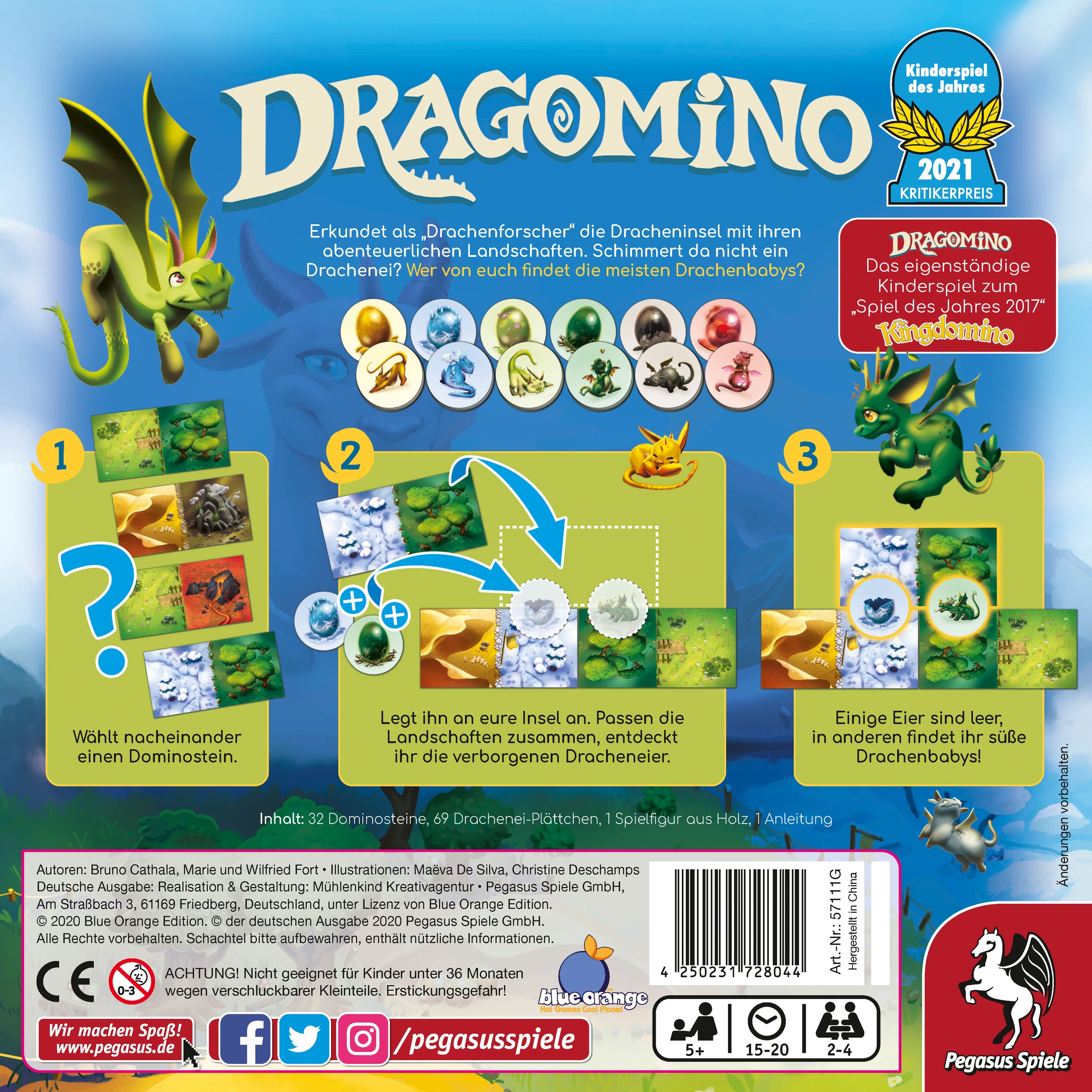 Pegasus Spiele Spiel »Dragomino«, Made in Europe